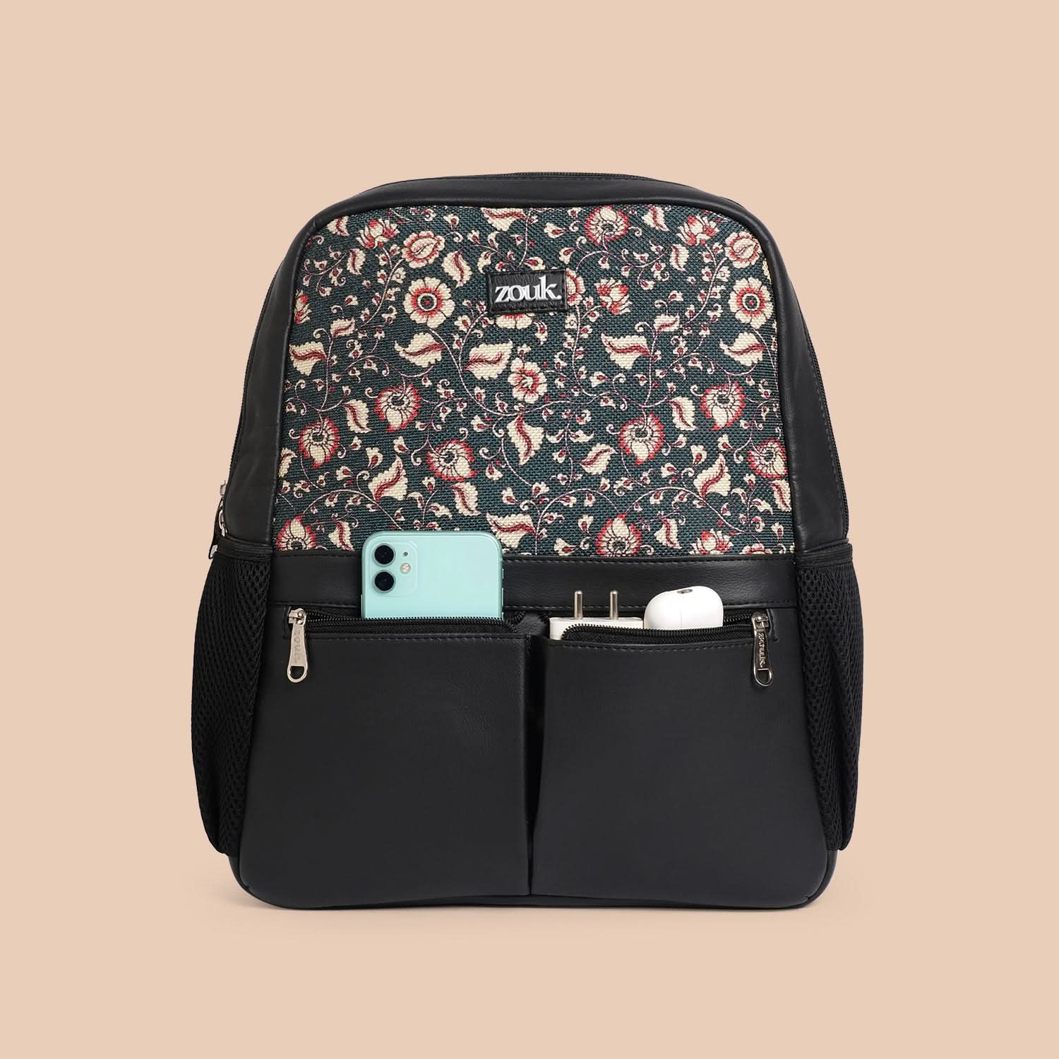 Chittoor Blue Kalamkari Office Backpack