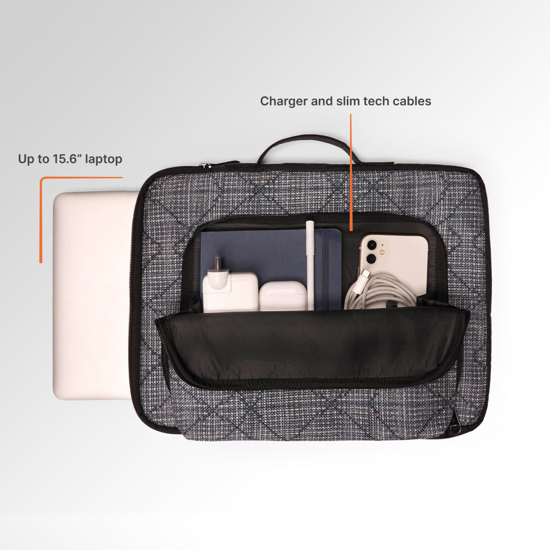 Calcutta Pixels Signature Laptop Sleeve - 16inch (Black)