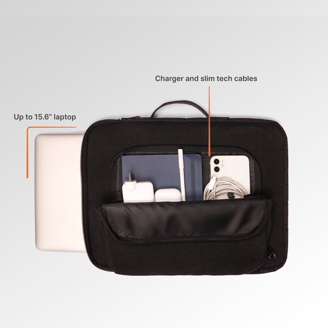 Jet Black Signature Laptop Sleeve - 16inch (Black)