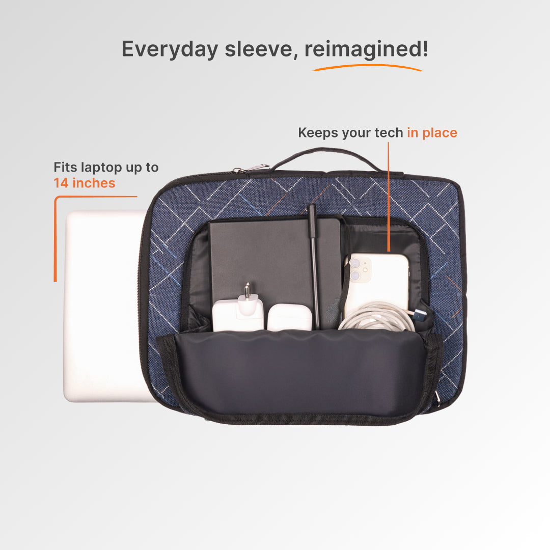 Bombay Tartan Signature Laptop Sleeve - 14inch (Black)