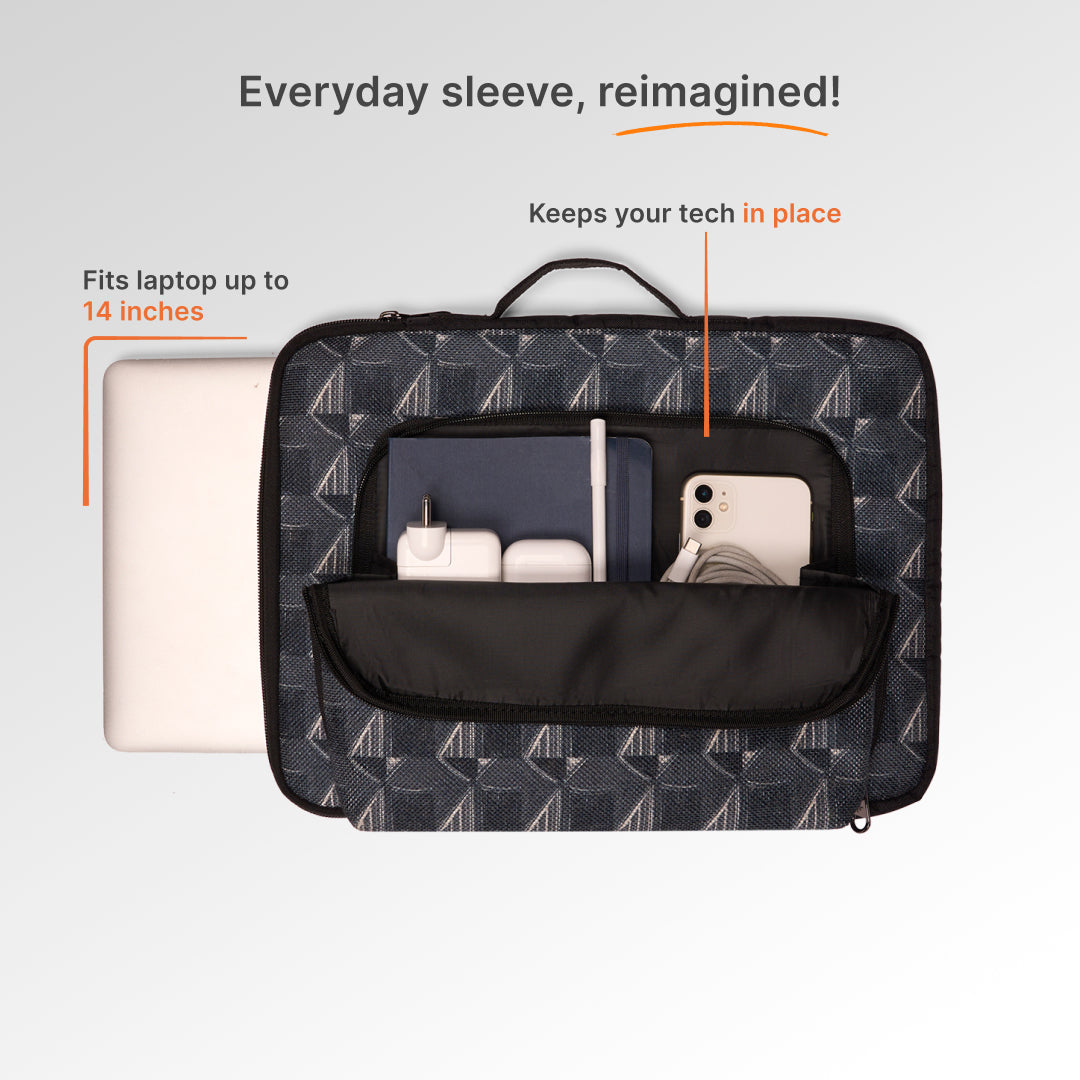 Kochi Carbon Signature Laptop Sleeve - 14inch (Black)