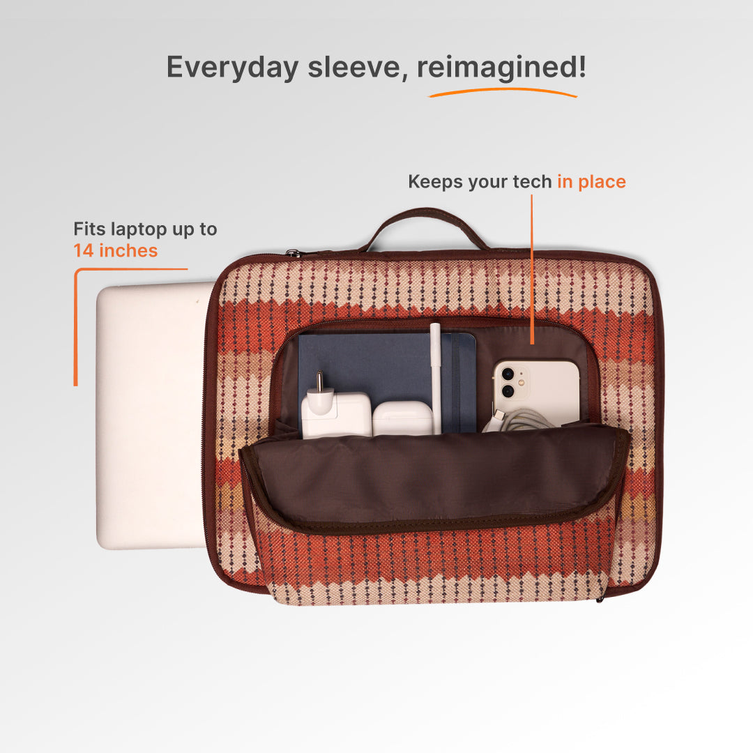 Cochin Cortado Signature Laptop Sleeve - 14inch (Brown)