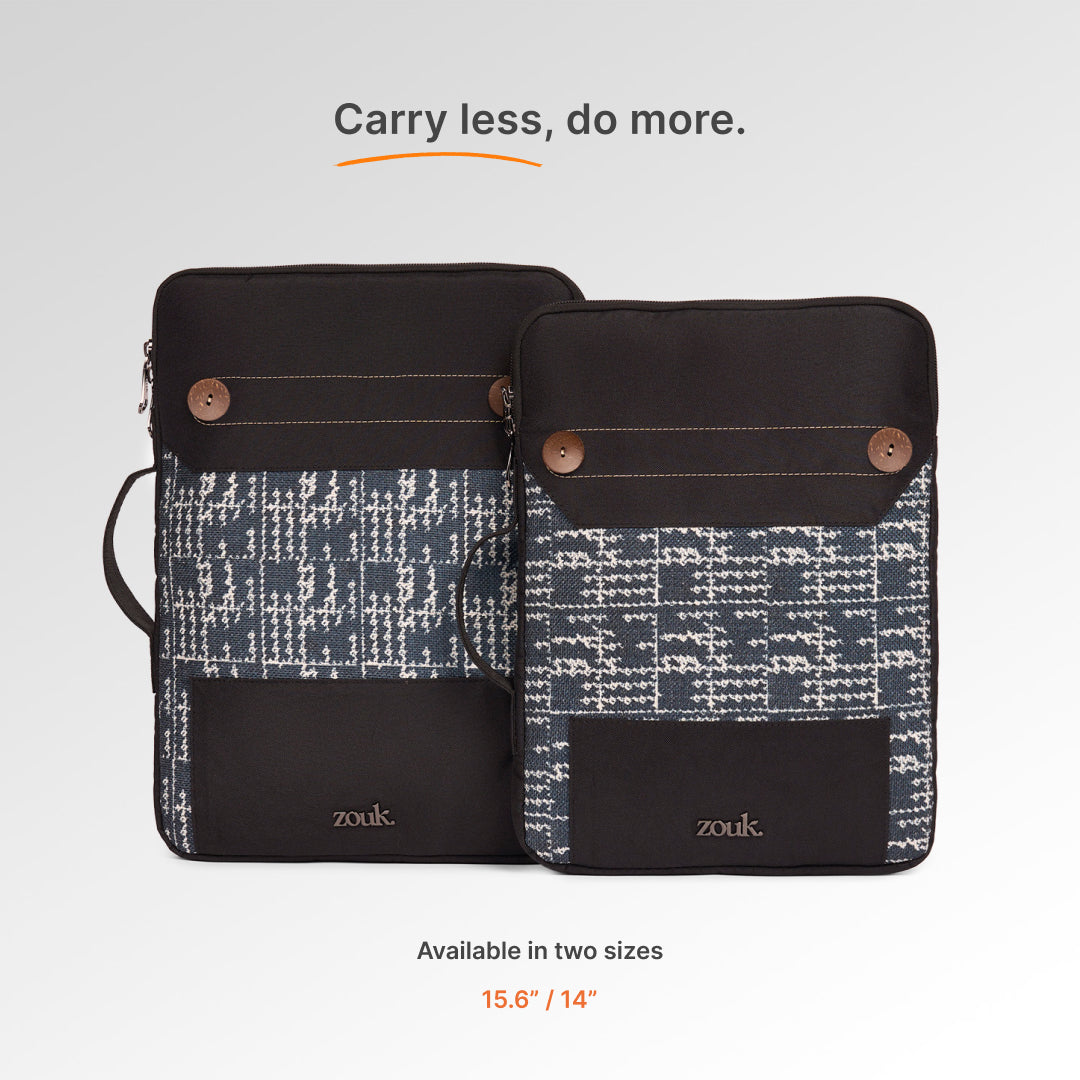 Madras Monochrome Urban Laptop Sleeve - 15.6inch (Black)