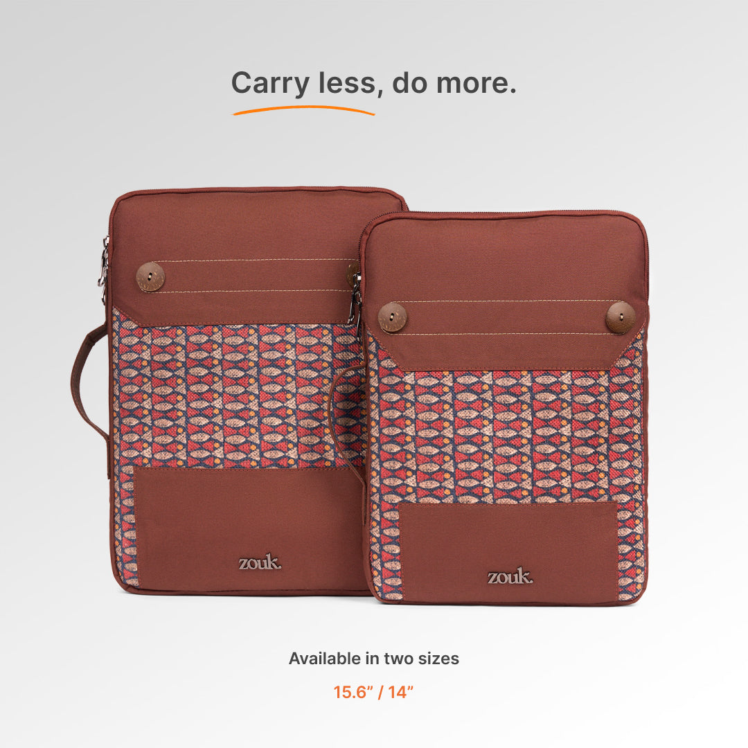 Indore Mosaic Urban Laptop Sleeve - 14inch (Brown)