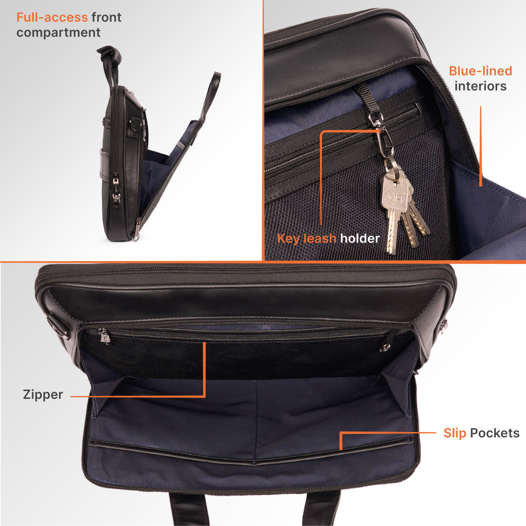 Ajmer Haze Executive Laptop Bag (Black)
