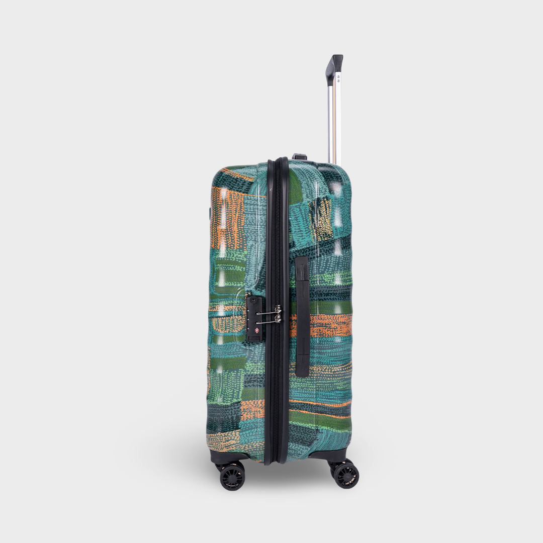 Indus Lattice Green Amorah Trolley Bag