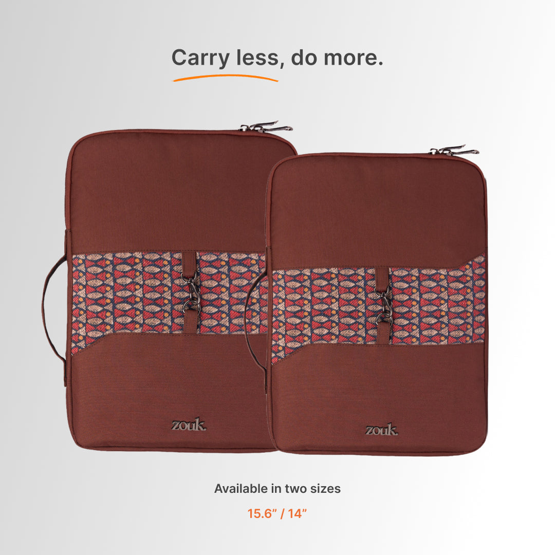 Indore Mosaic Signature Laptop Sleeve - 16inch (Brown)