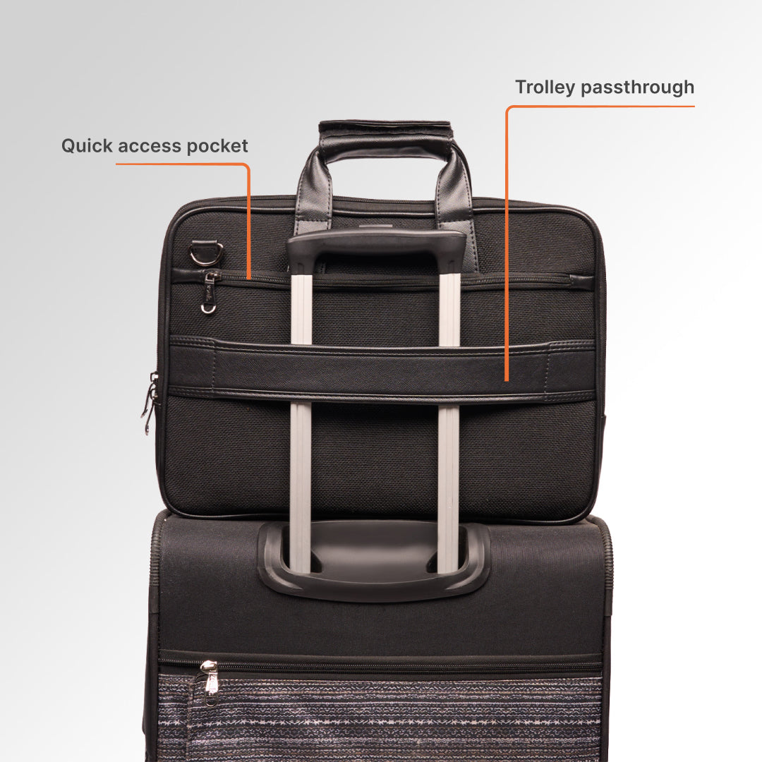 Jet Black Executive Laptop Bag (Black)