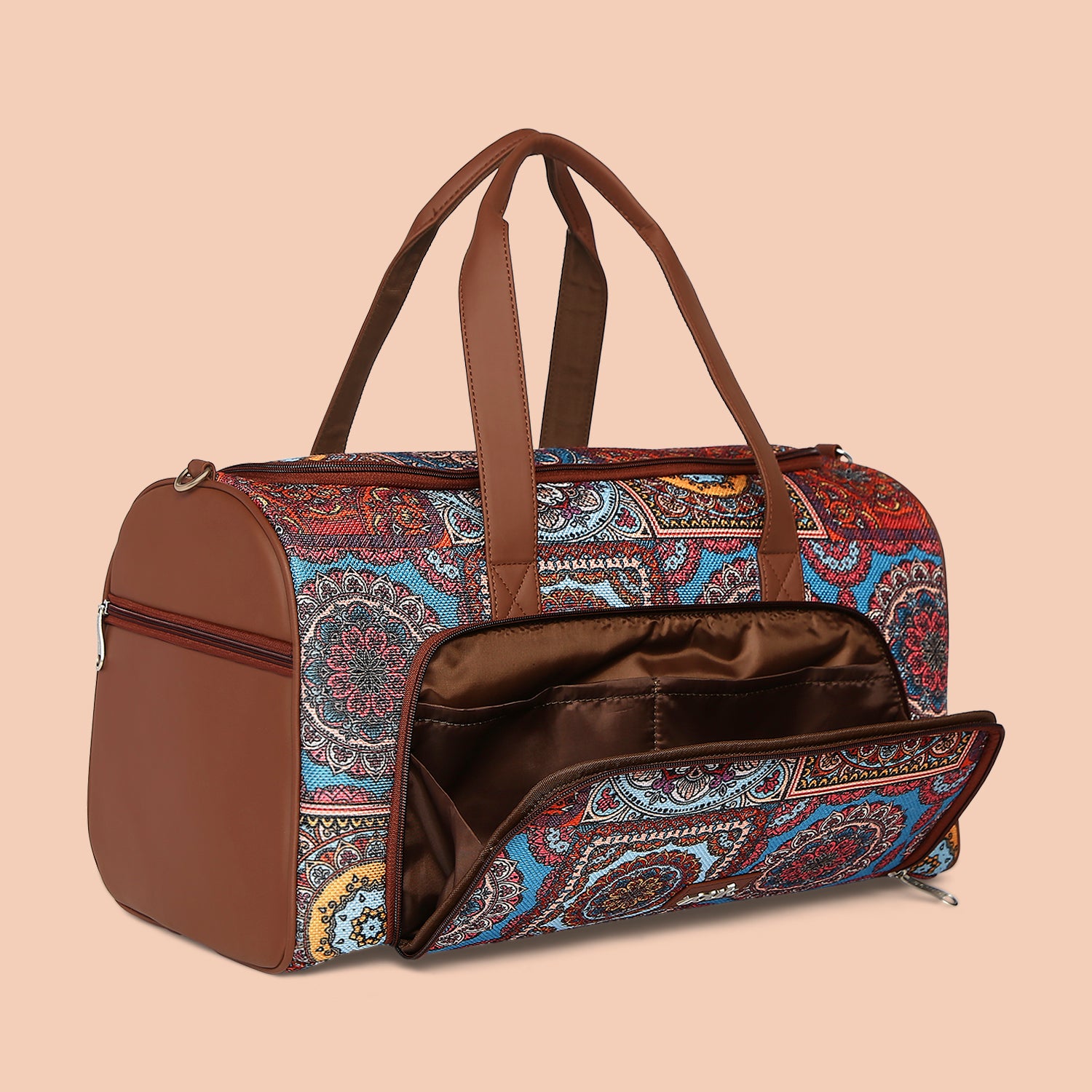 Multicolor Mandala Print Weekender Duffel Bag