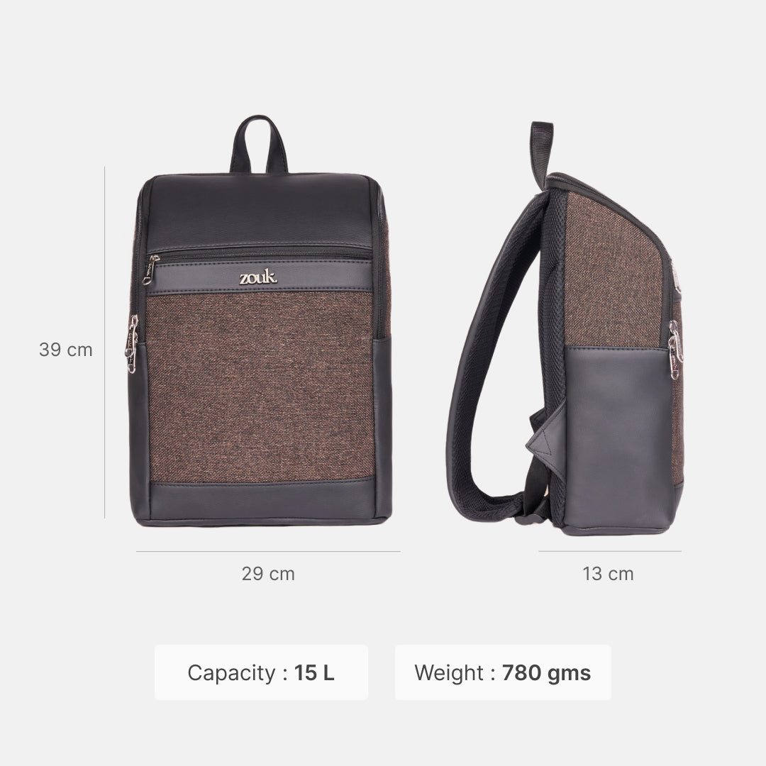 Amalia Laptop Backpack (Black) - Bristel