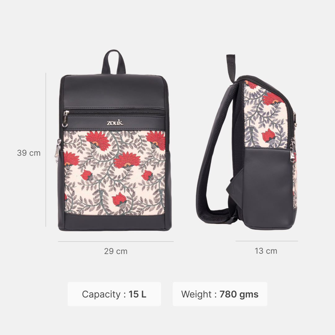 Amalia Laptop Backpack (Black) - Nawabi Couture