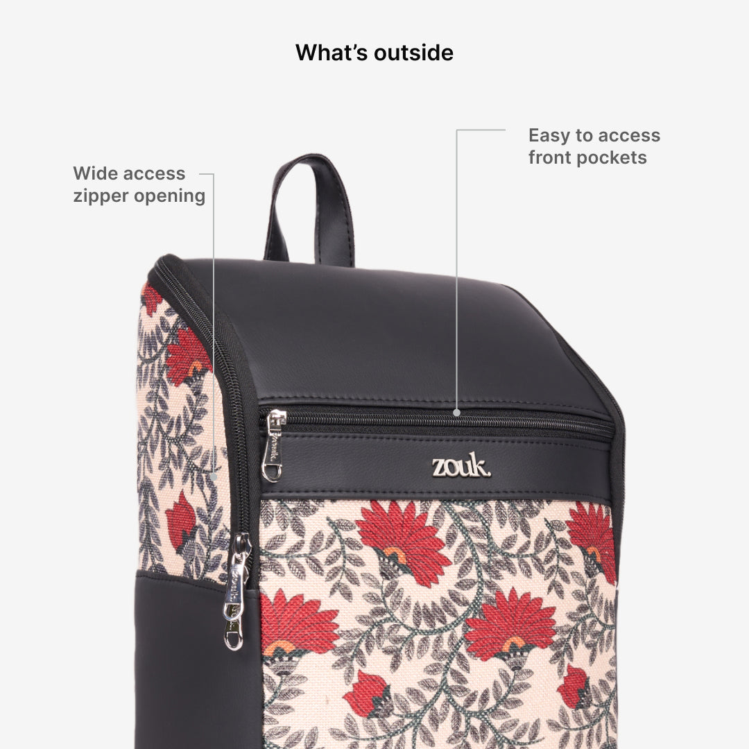 Amalia Laptop Backpack (Black) - Nawabi Couture
