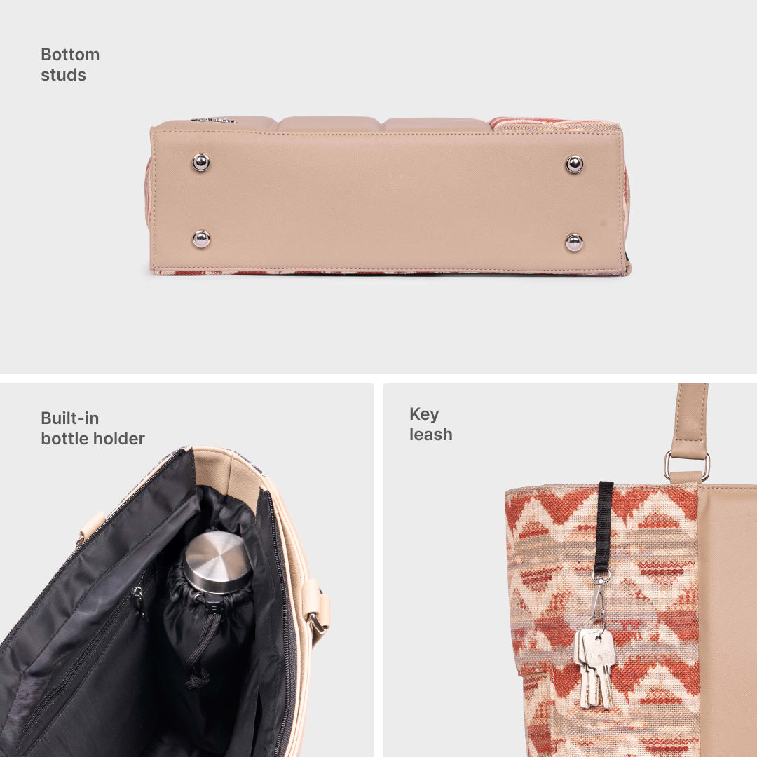 Salawas Saffron Ace Office Bag (Beige)