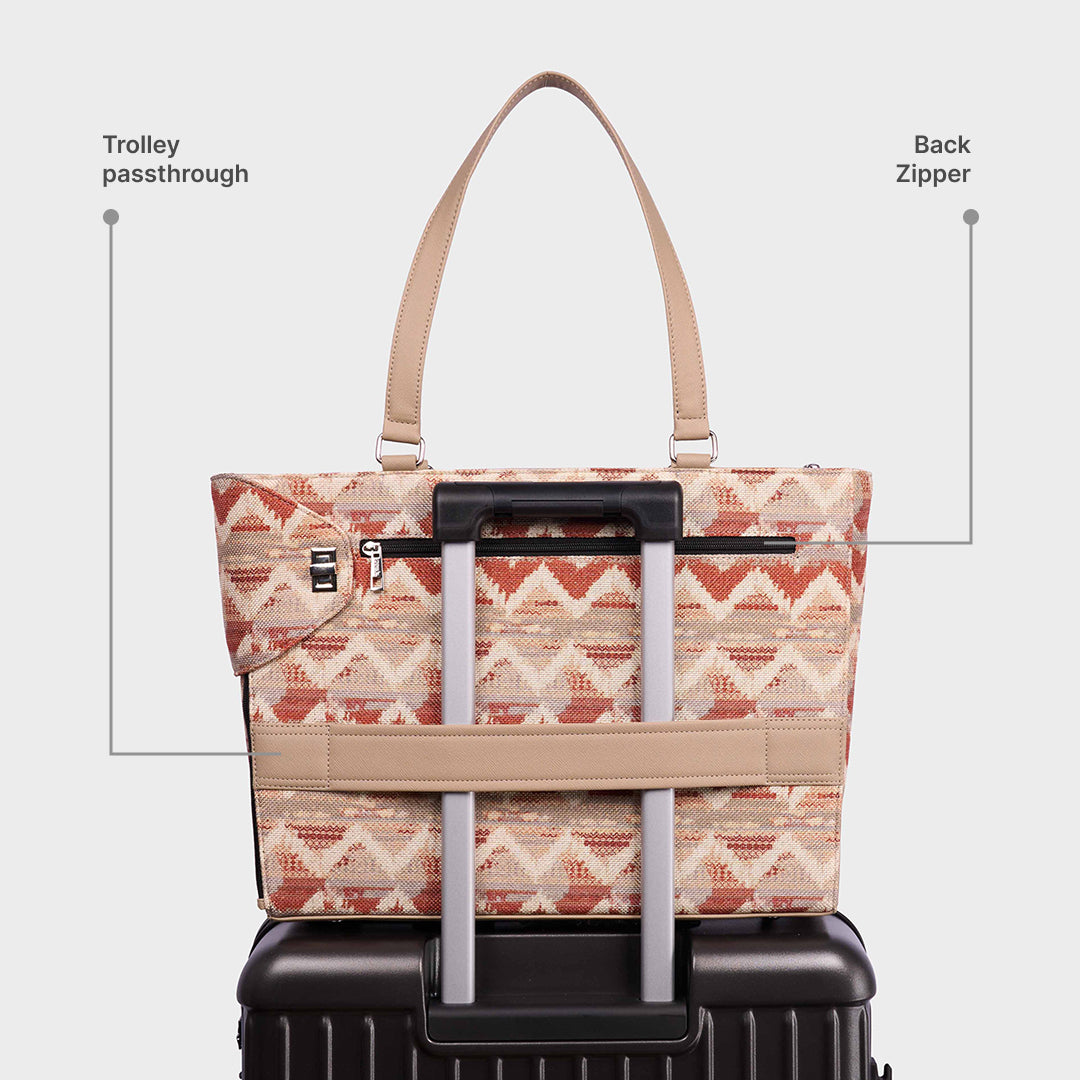 Salawas Saffron Ace Office Bag (Beige)