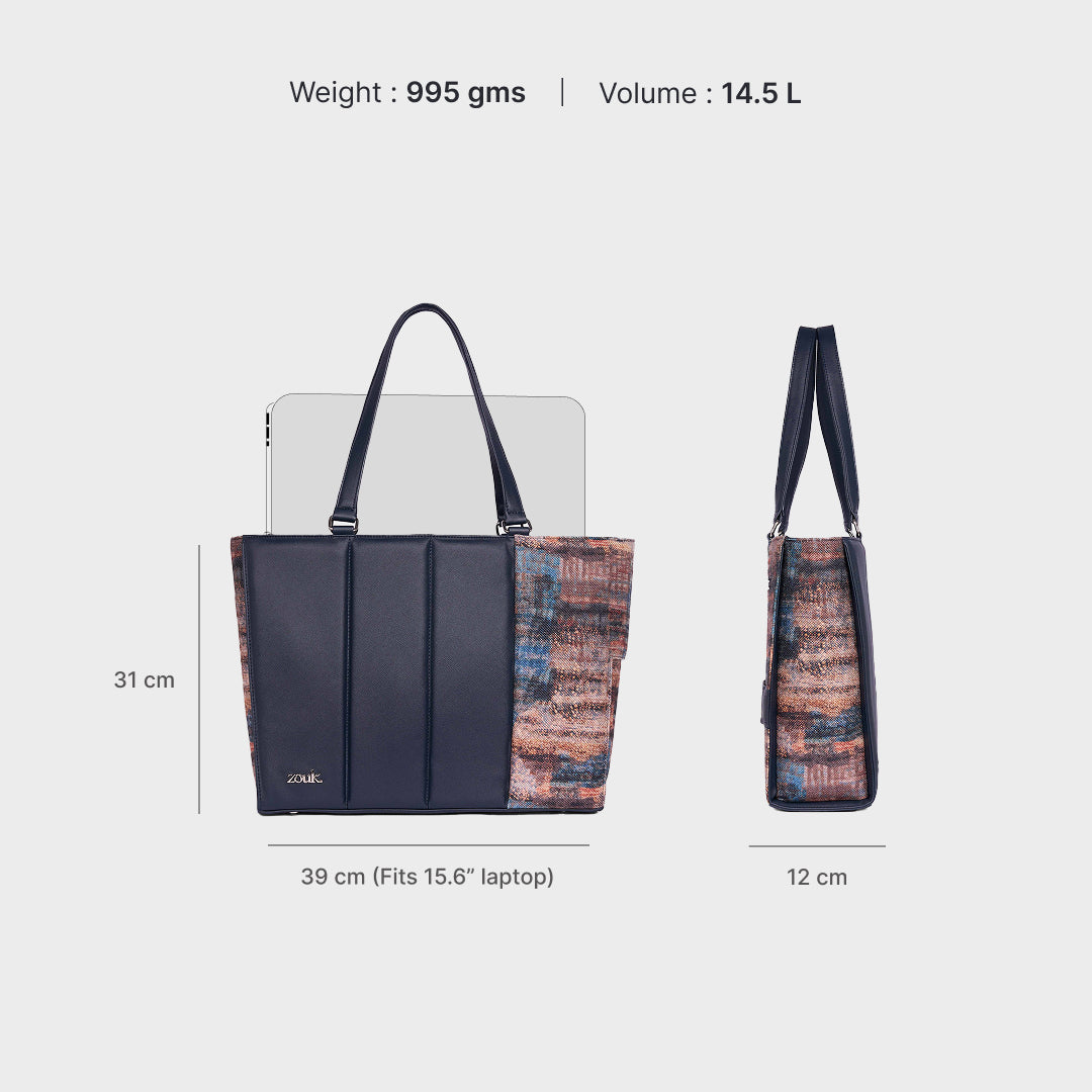 Triund Baroque Ace Office Bag (Navy Blue)