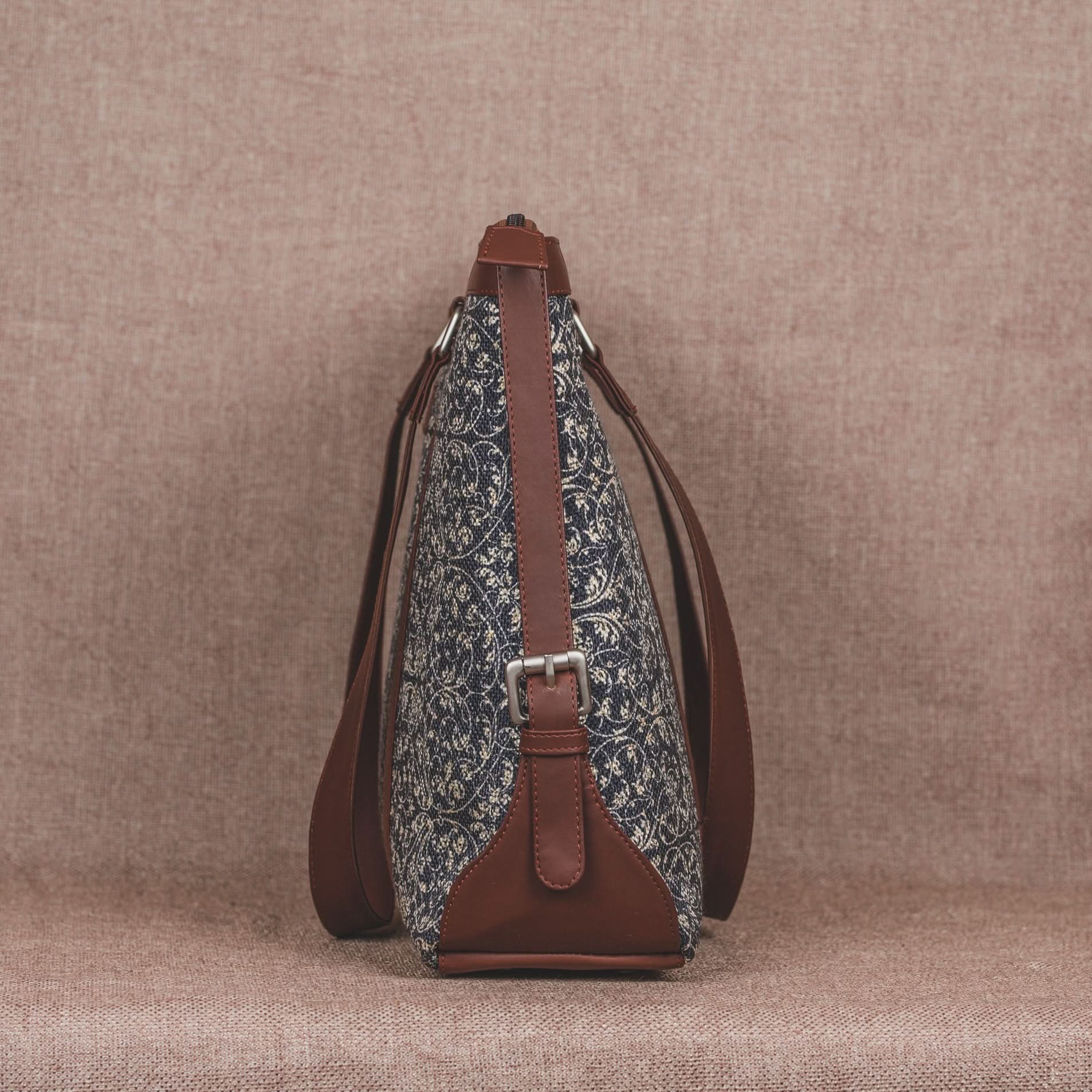 Lattice Lace & Mughal Art Multicolor - Women's Office Bag & Chain Wallet Combo