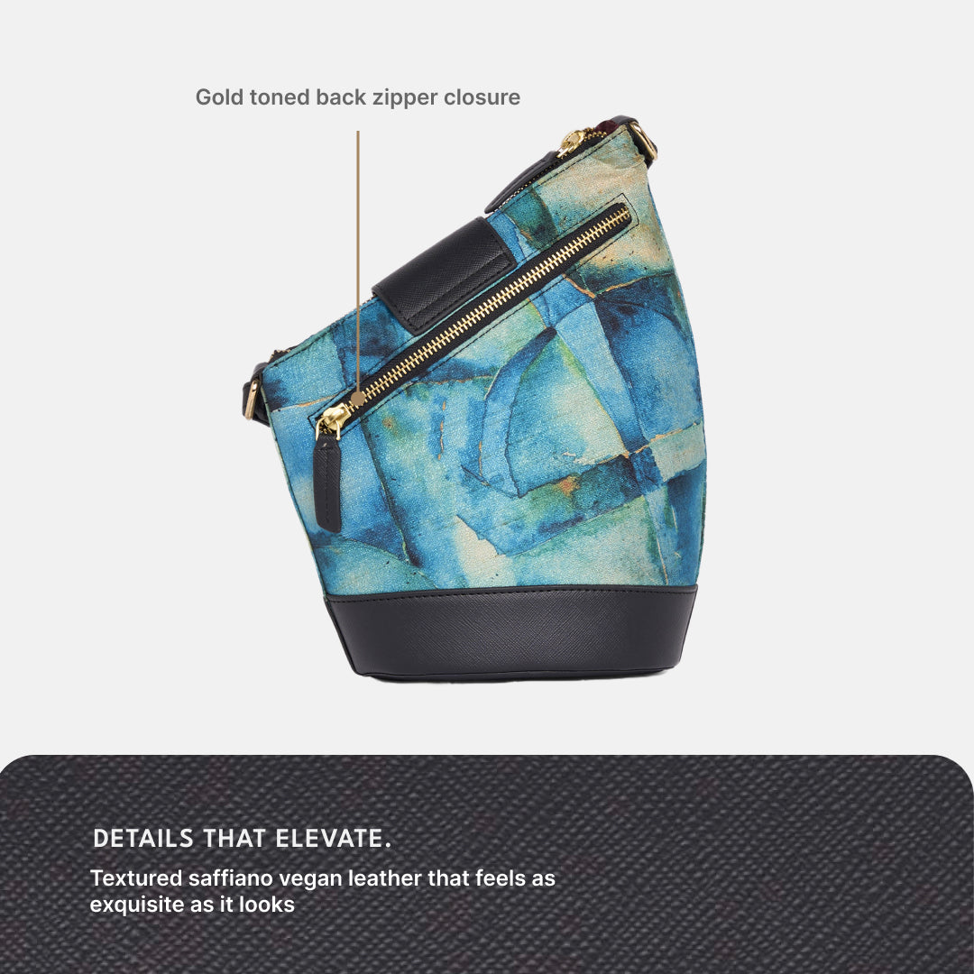 Opalite Ardha Sling Bag (Black Saffiano)
