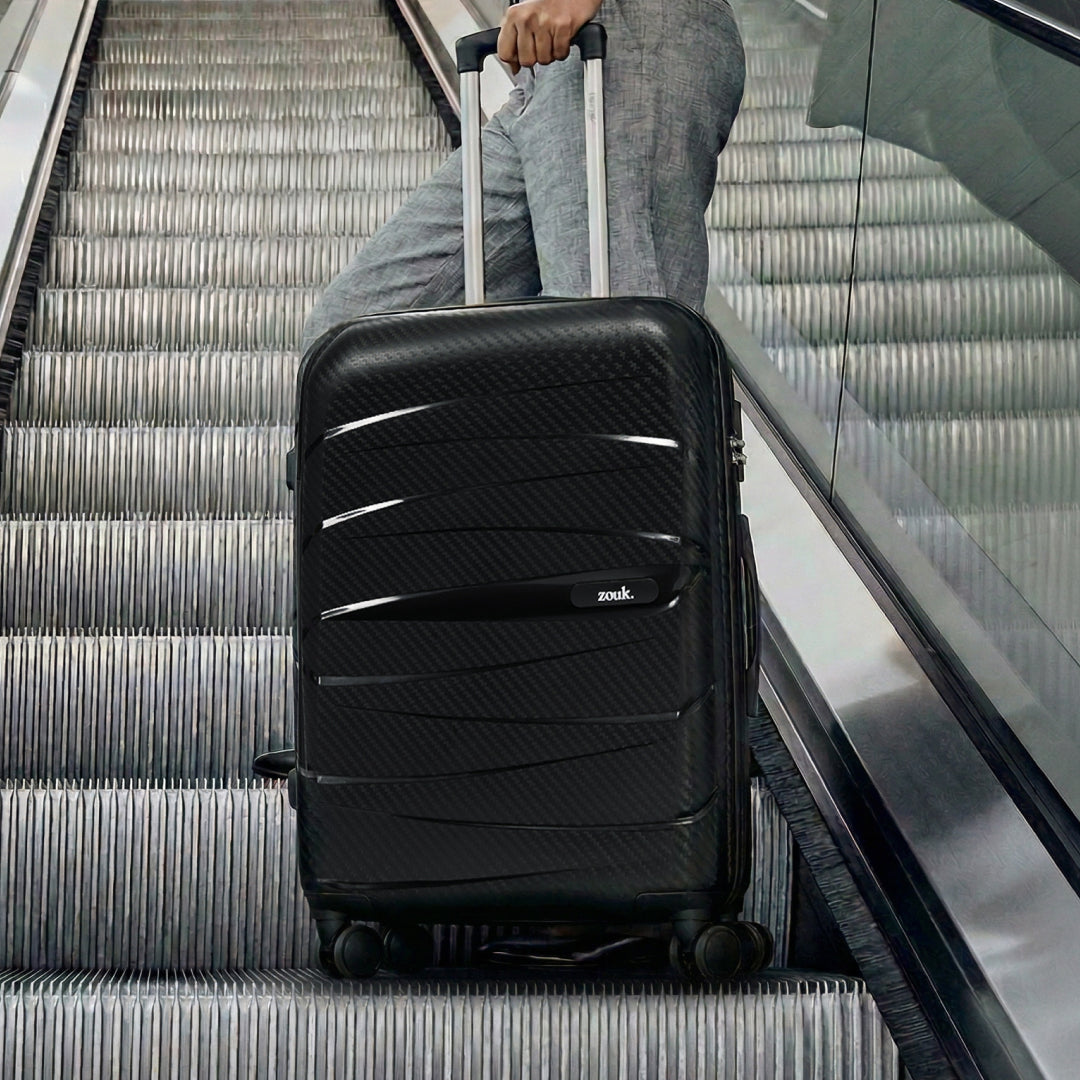 Black Aira Trolley Bag Combo (Medium & Large)