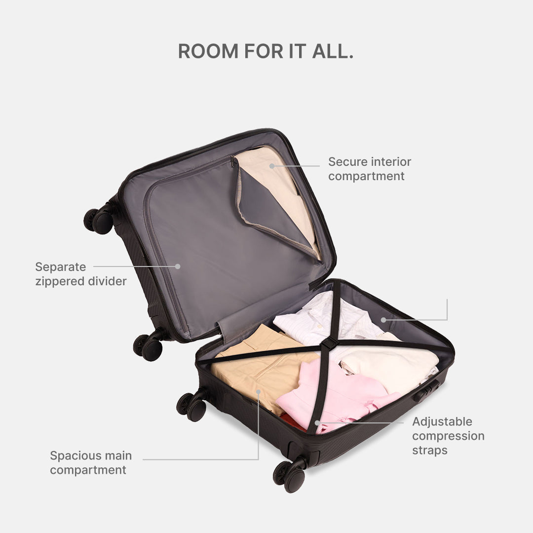 Lilac Aira Trolley Bag Combo (Medium & Large)