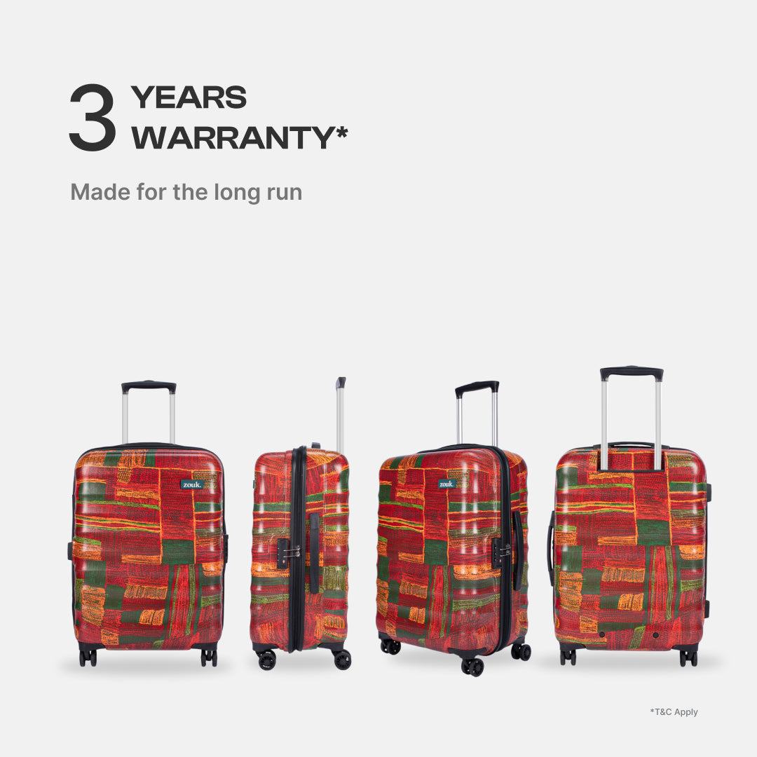 Amorah Trolley Bag Indus Lattice Red