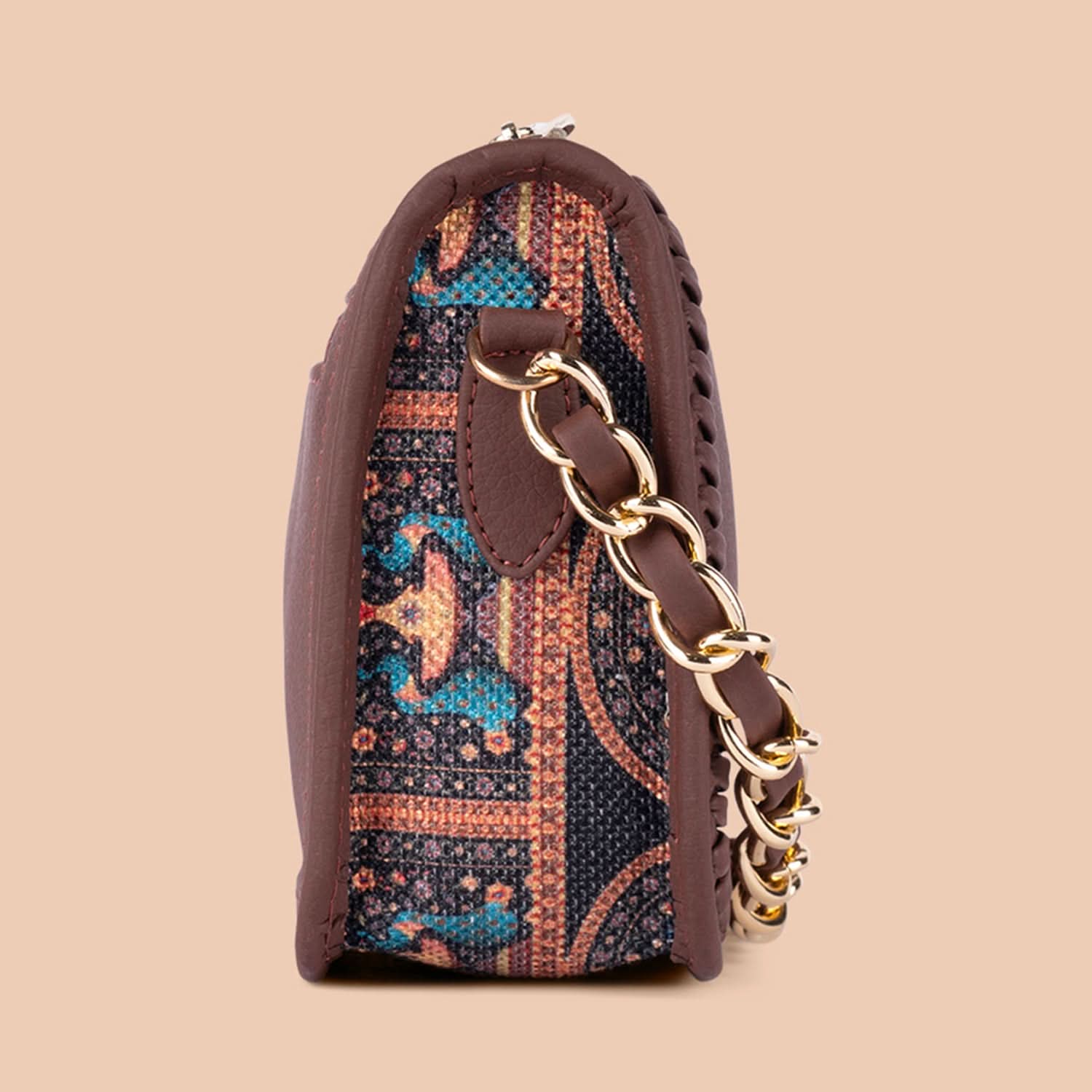 Aalya Baguette - Royal Indian Peacock Motif