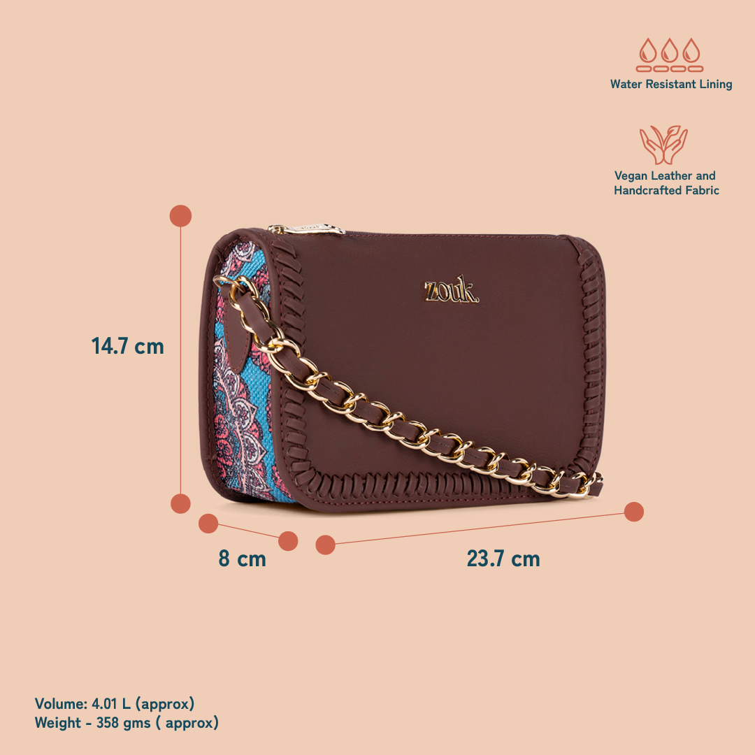 ZIP-Aalya Baguette - Multicolor Mandala Print