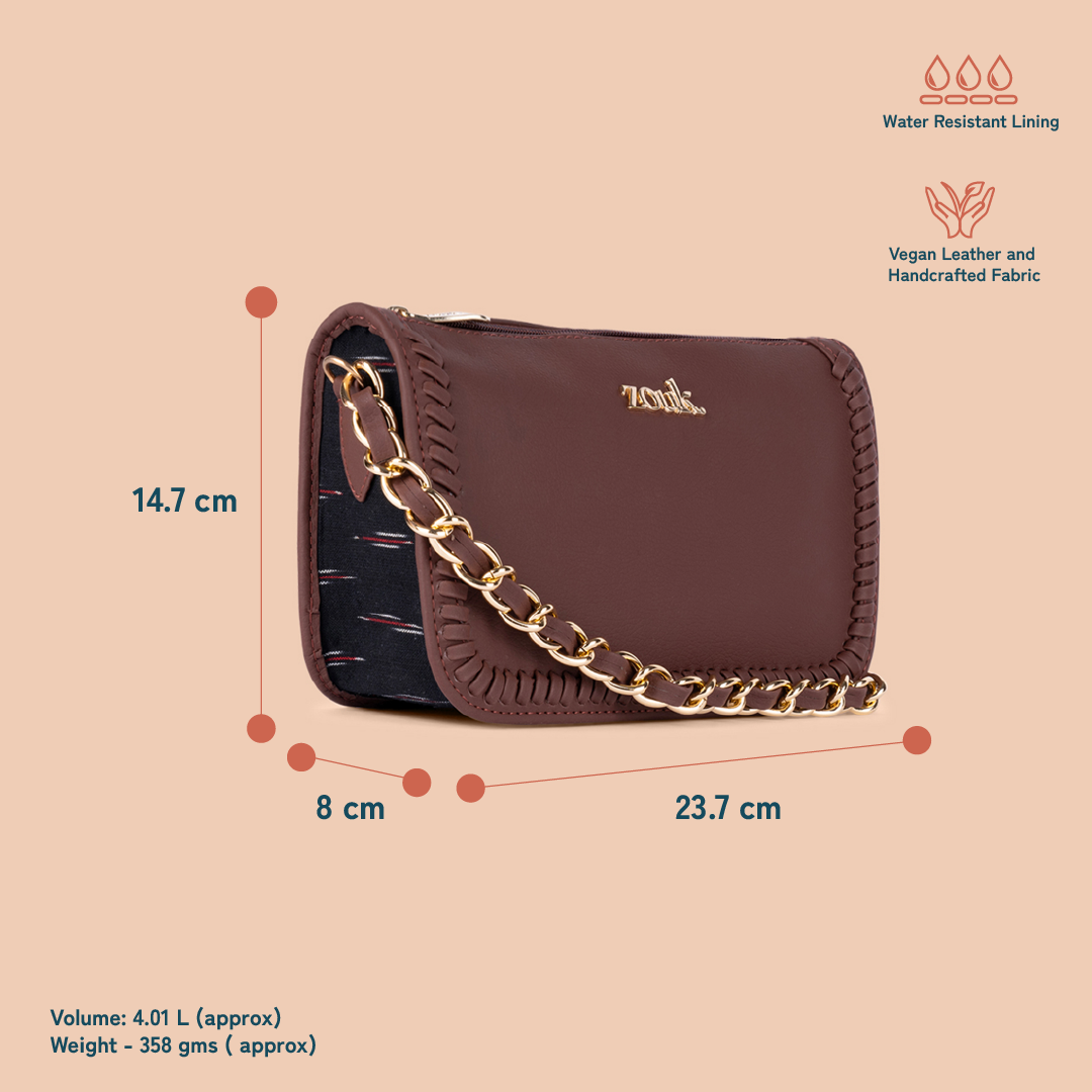 ZIP-Aalya Baguette - Ikat GreRed