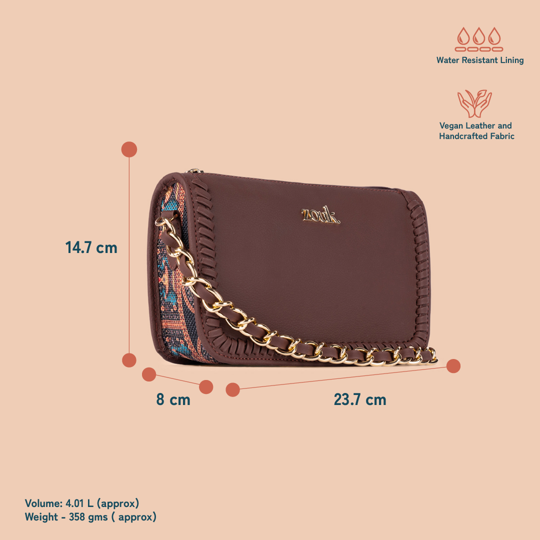 Aalya Baguette - Royal Indian Peacock Motif