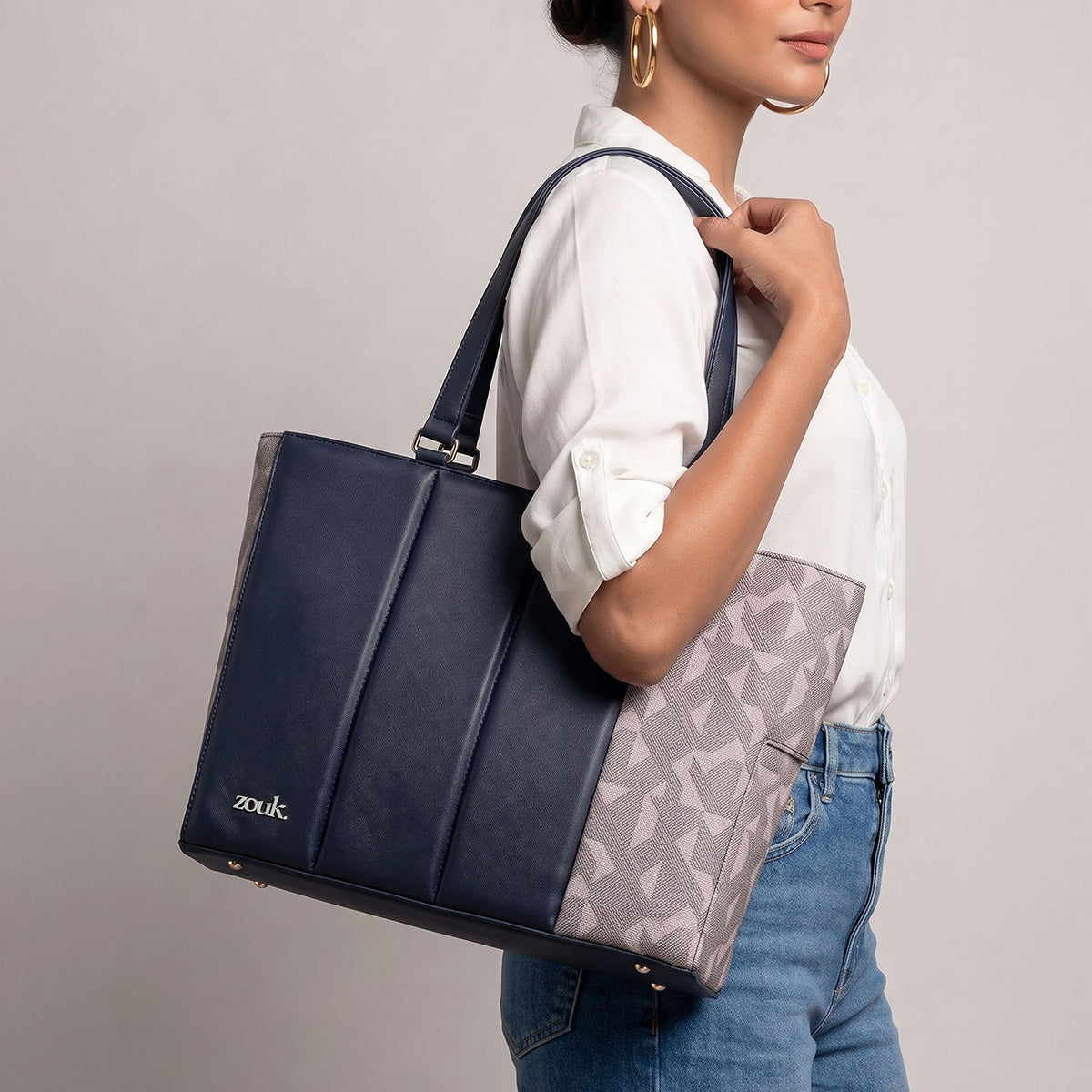 Aravali Abstract Ace Office Bag (Navy Blue)
