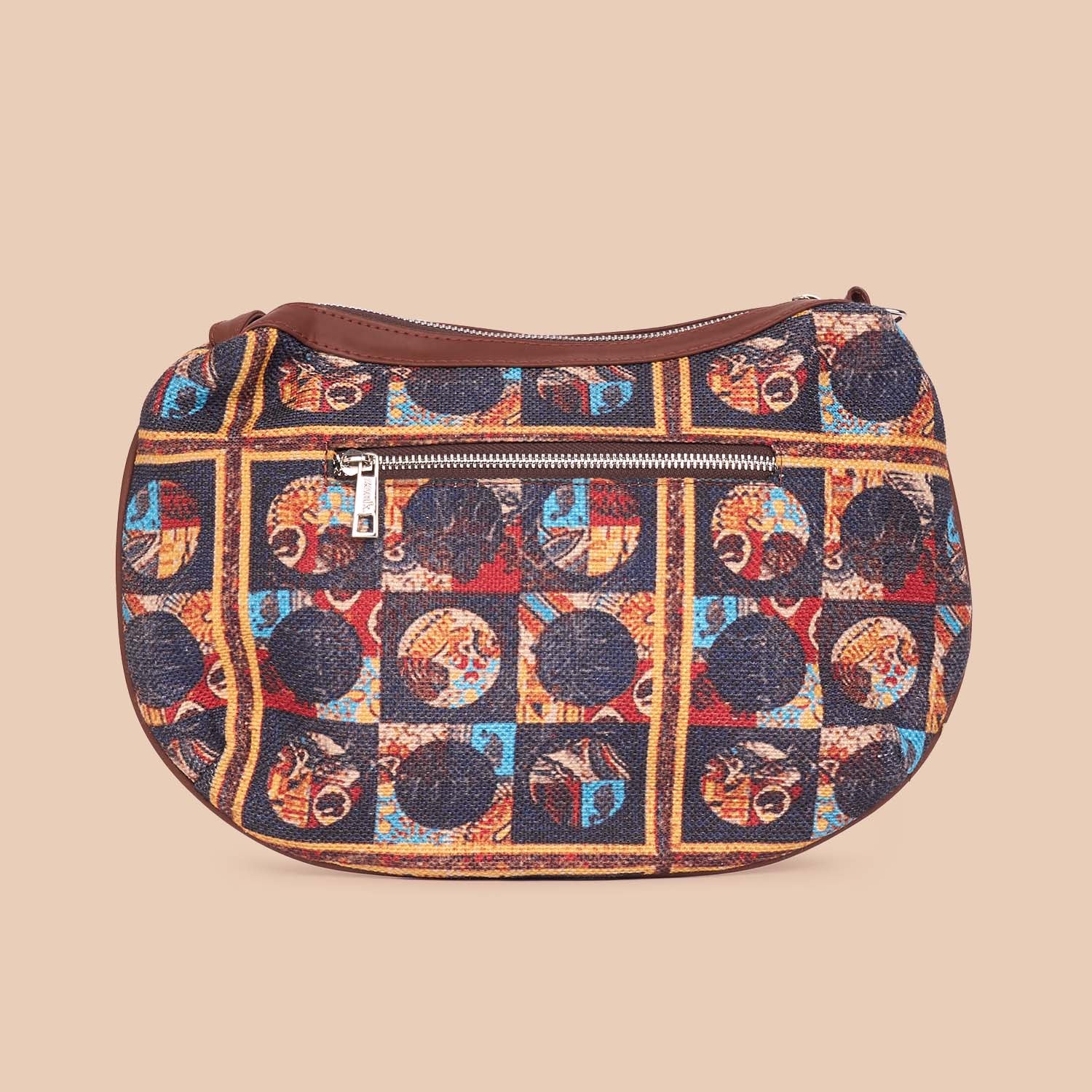 African Art Structured Shoulder Bag