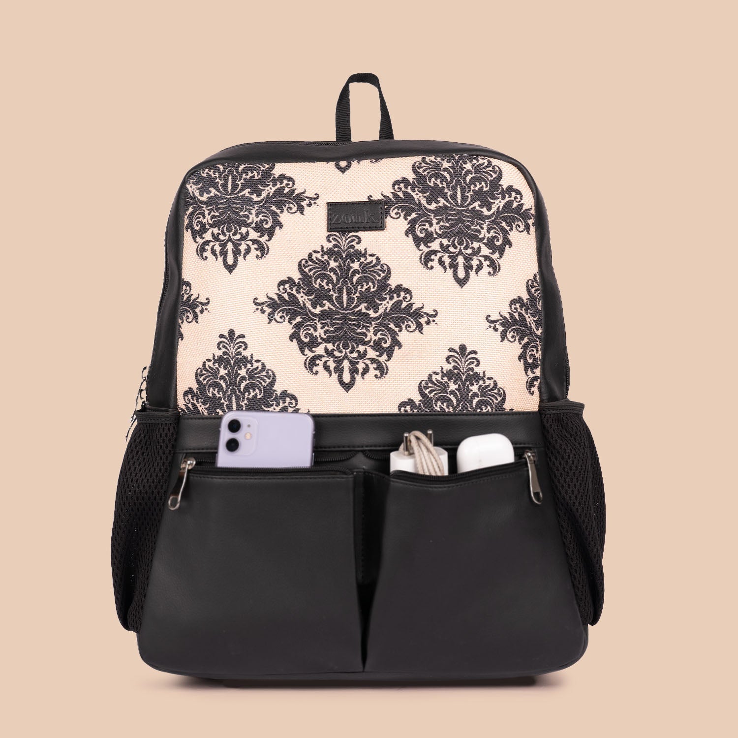 ZIP-Mughal Motif Office Backpack