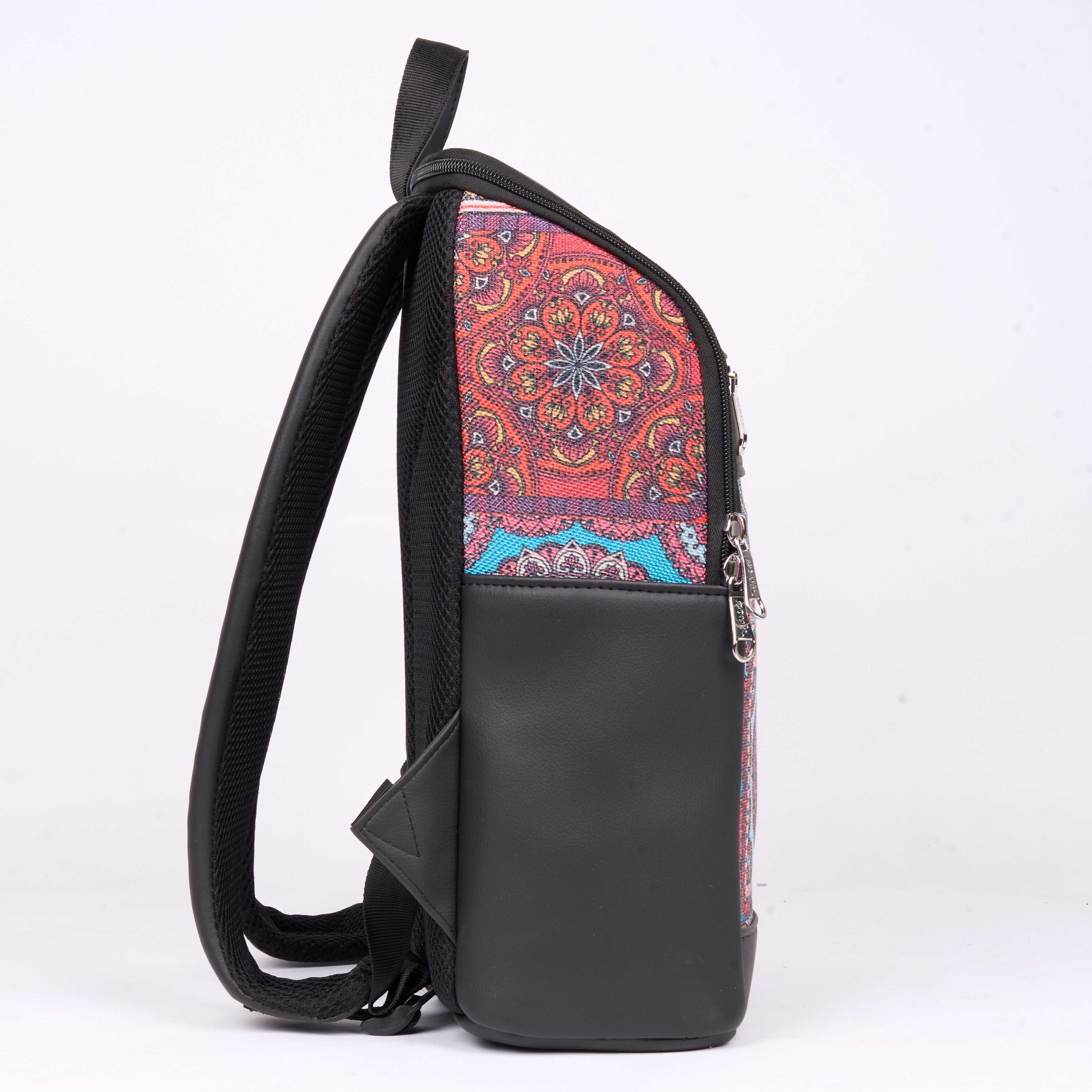 Multicolor Madala Print Amalia Backpack (Black)