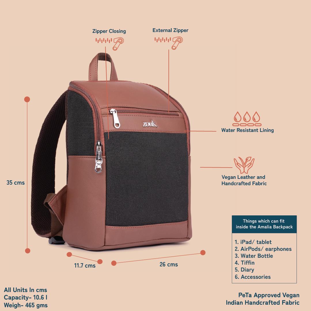 Jet Black Amalia Daypack