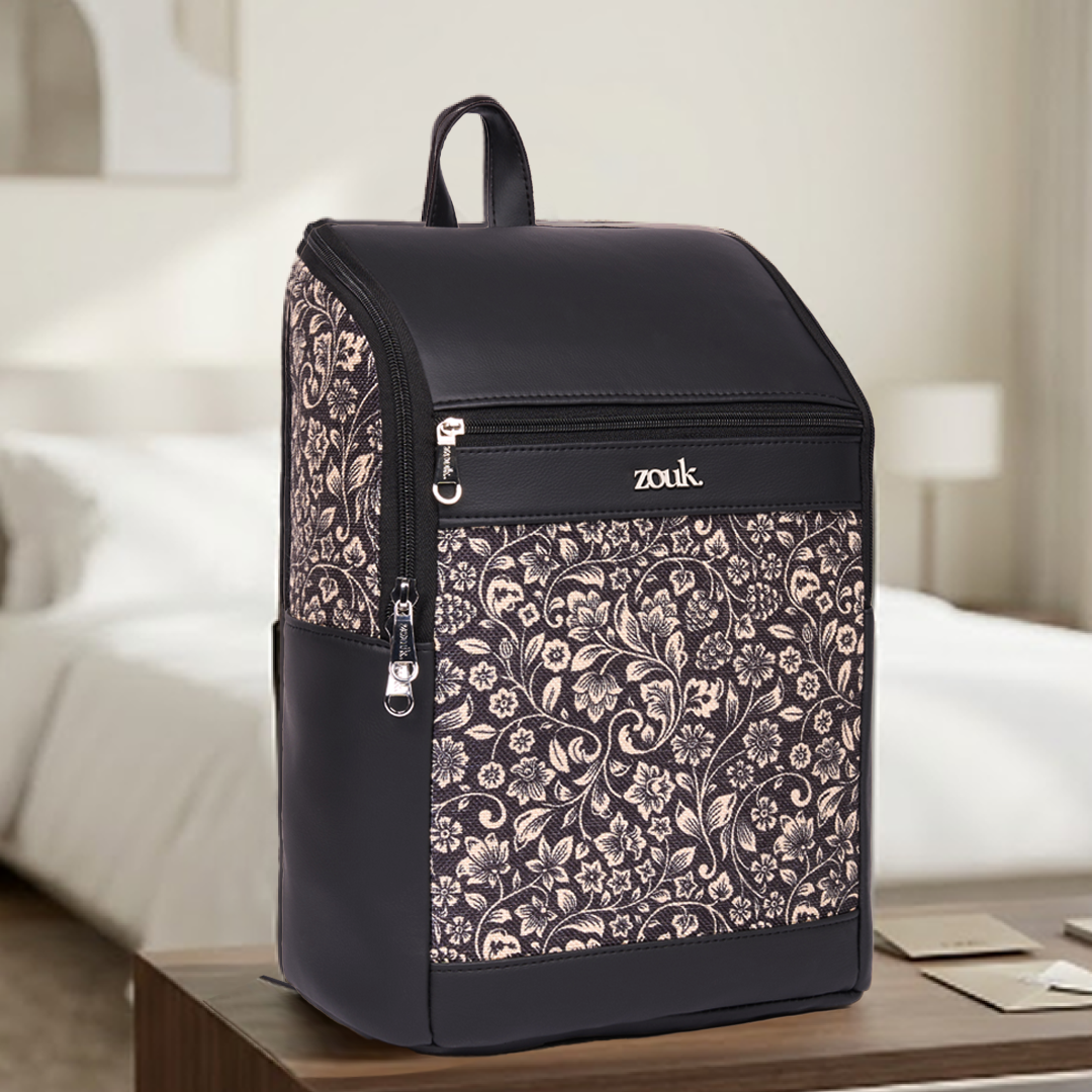 Amalia Laptop Backpack (Black) - FloMotif
