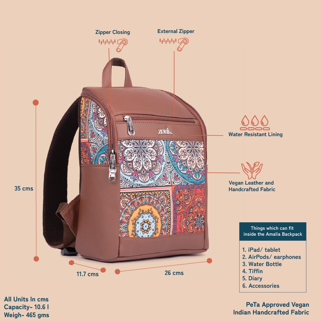 Multicolor Mandala Print Amalia Daypack