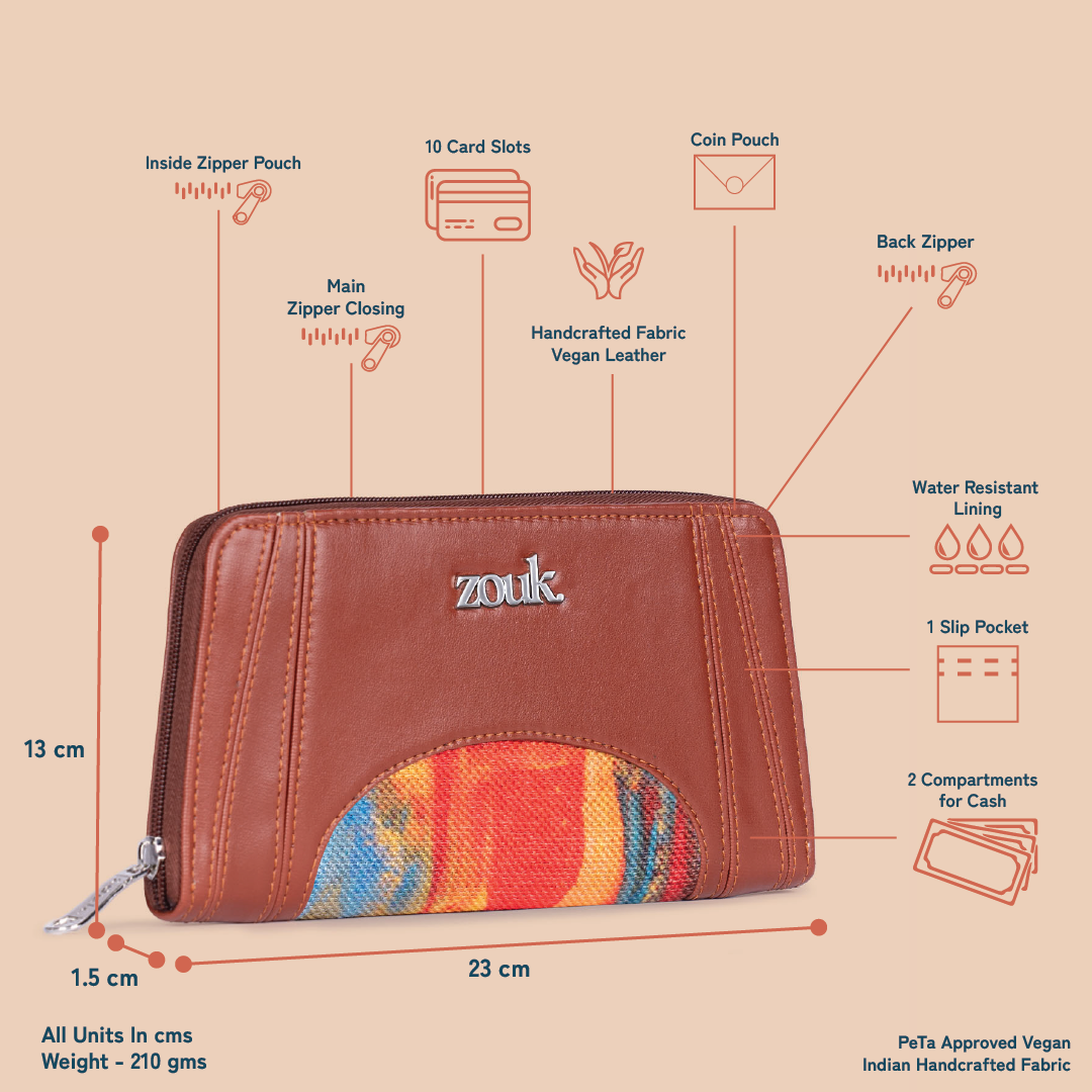 Arika Zipper Wallet - Abstract Amaze