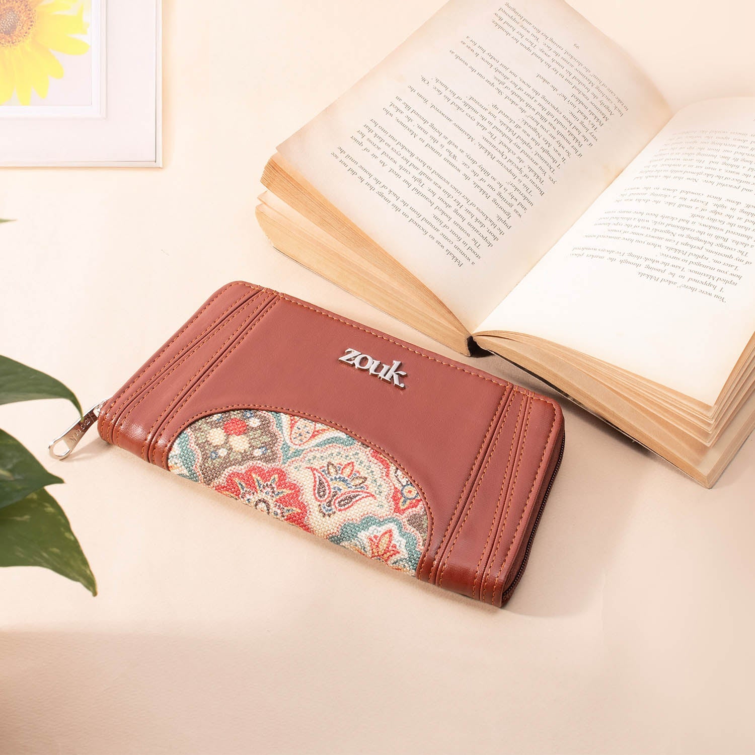 ZIP-Arika Zipper Wallet - Mughal Art Multicolor