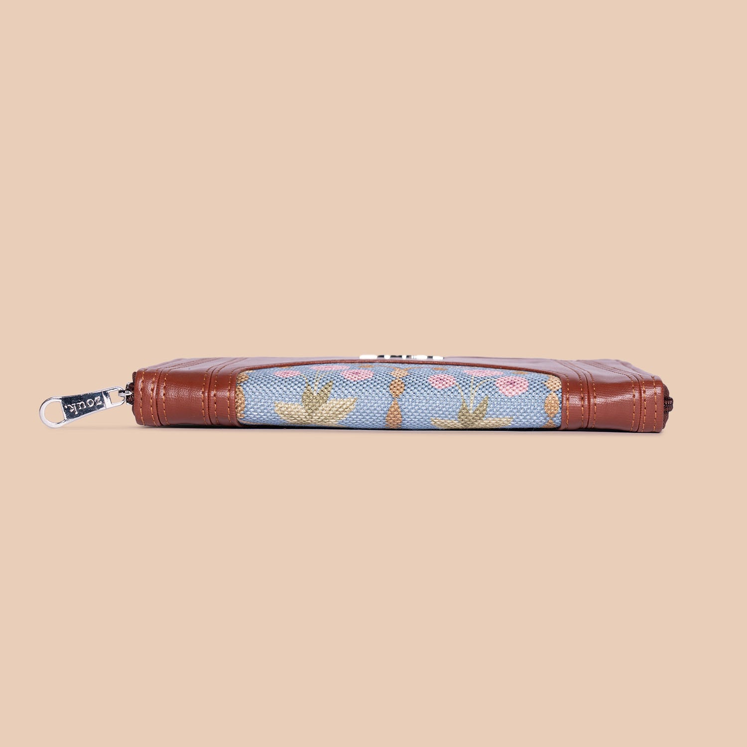 Arika Zipper Wallet - Jaipur Fresco Blue