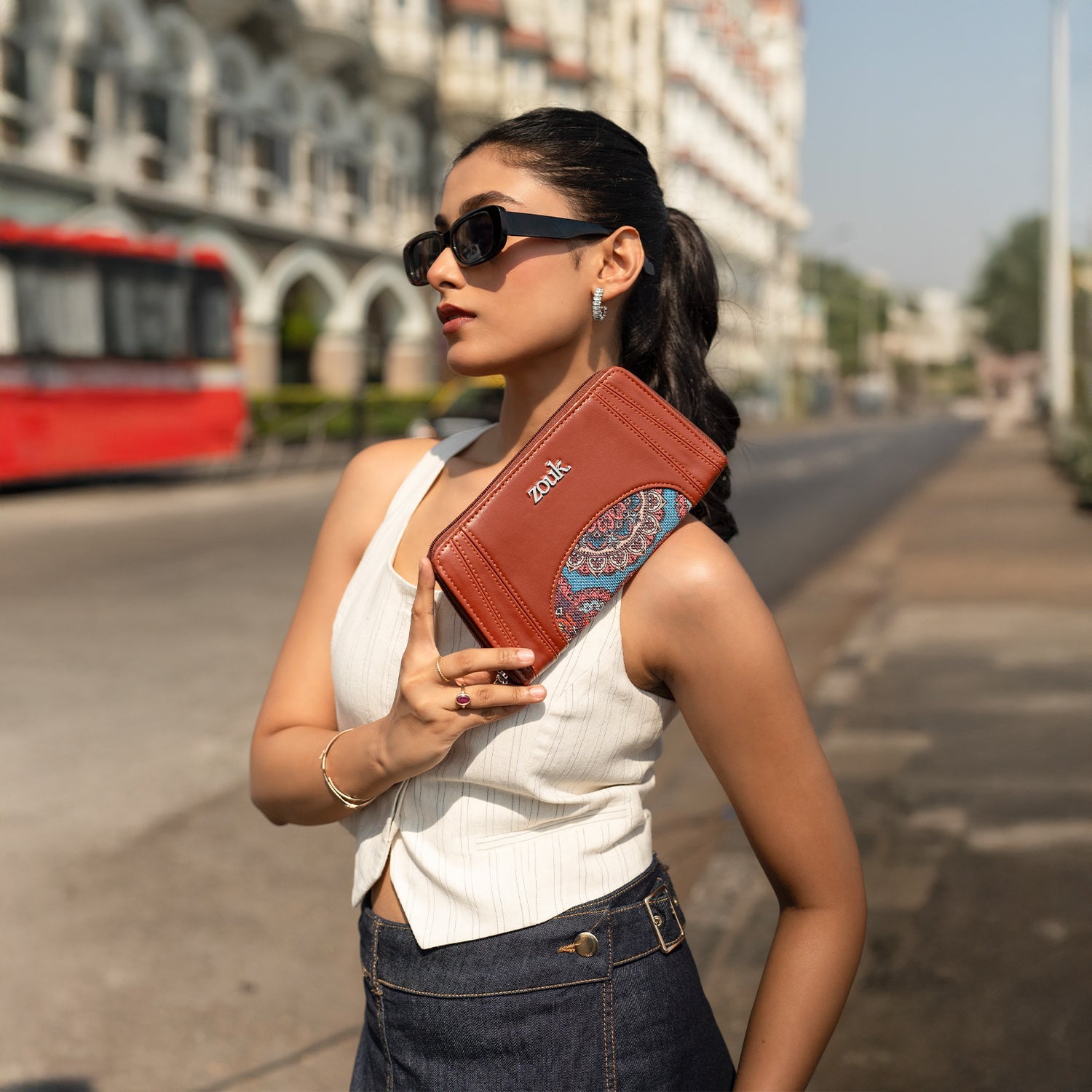 ZIP-Arika Zipper Wallet - Multicolor Mandala Print