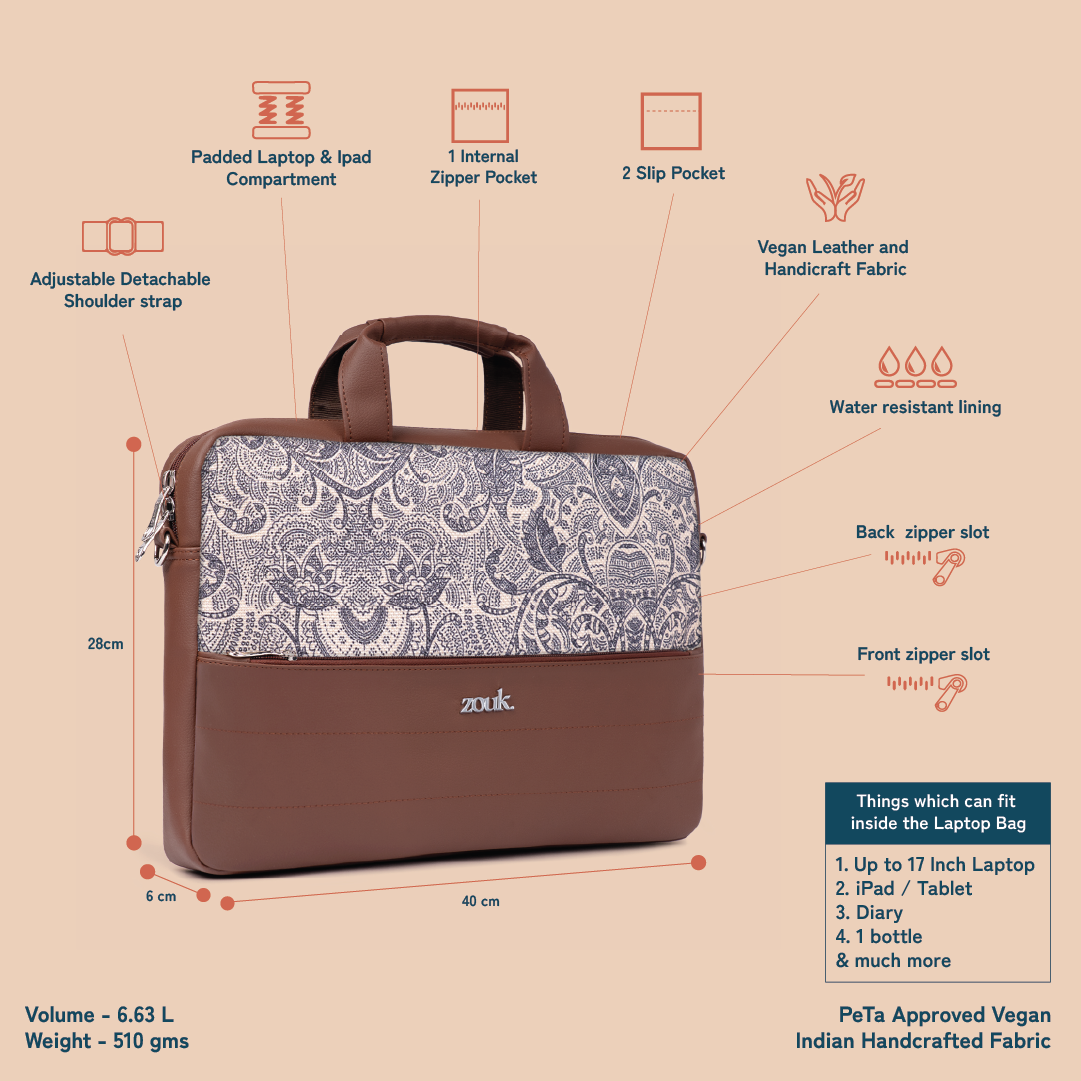 Arin Laptop Bag - Colaba Shirin