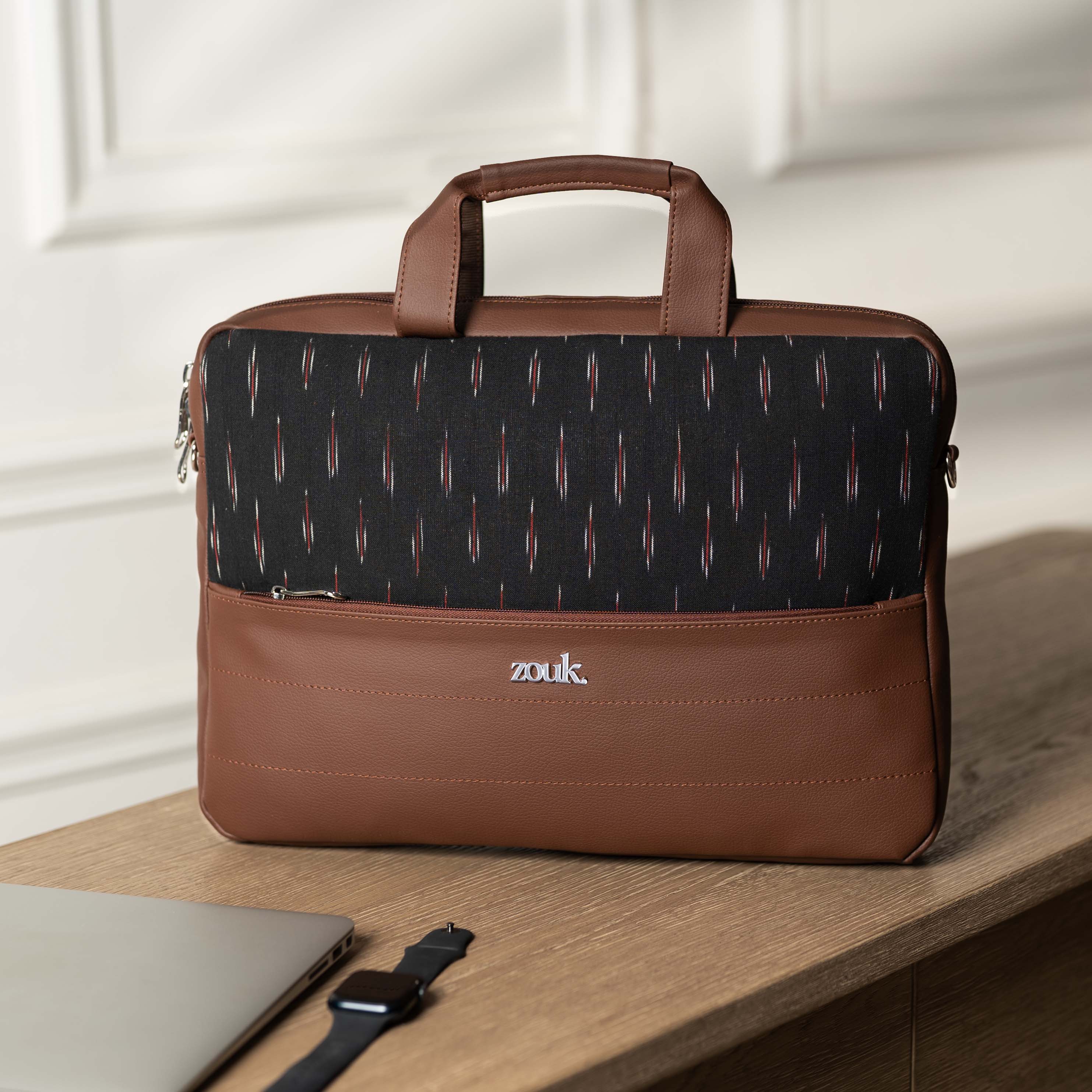 Arin Laptop Bag - Ikat GreRed