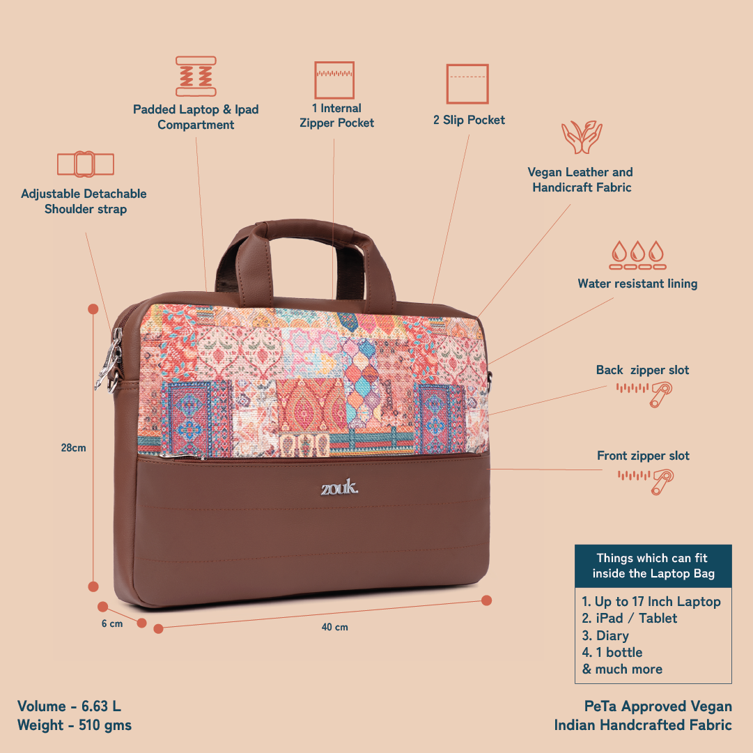 Arin Laptop Bag - Kutch Gamthi