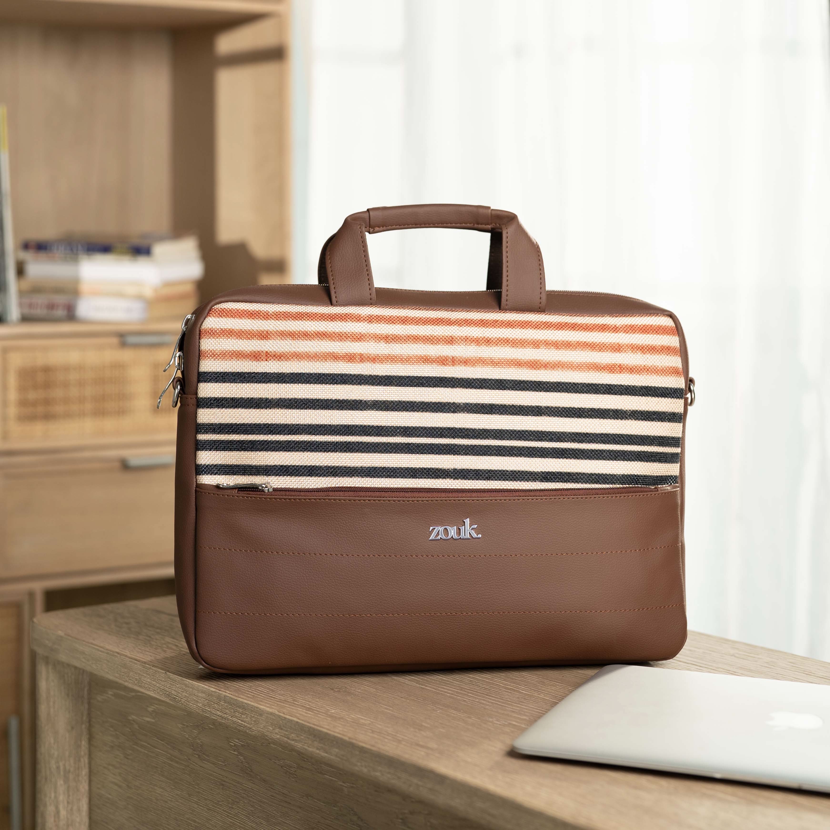Arin Laptop Bag - Qutub Stripes