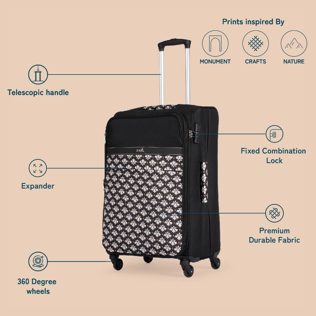 Bidri Kaiser Avasa Trolley Bag (Black)