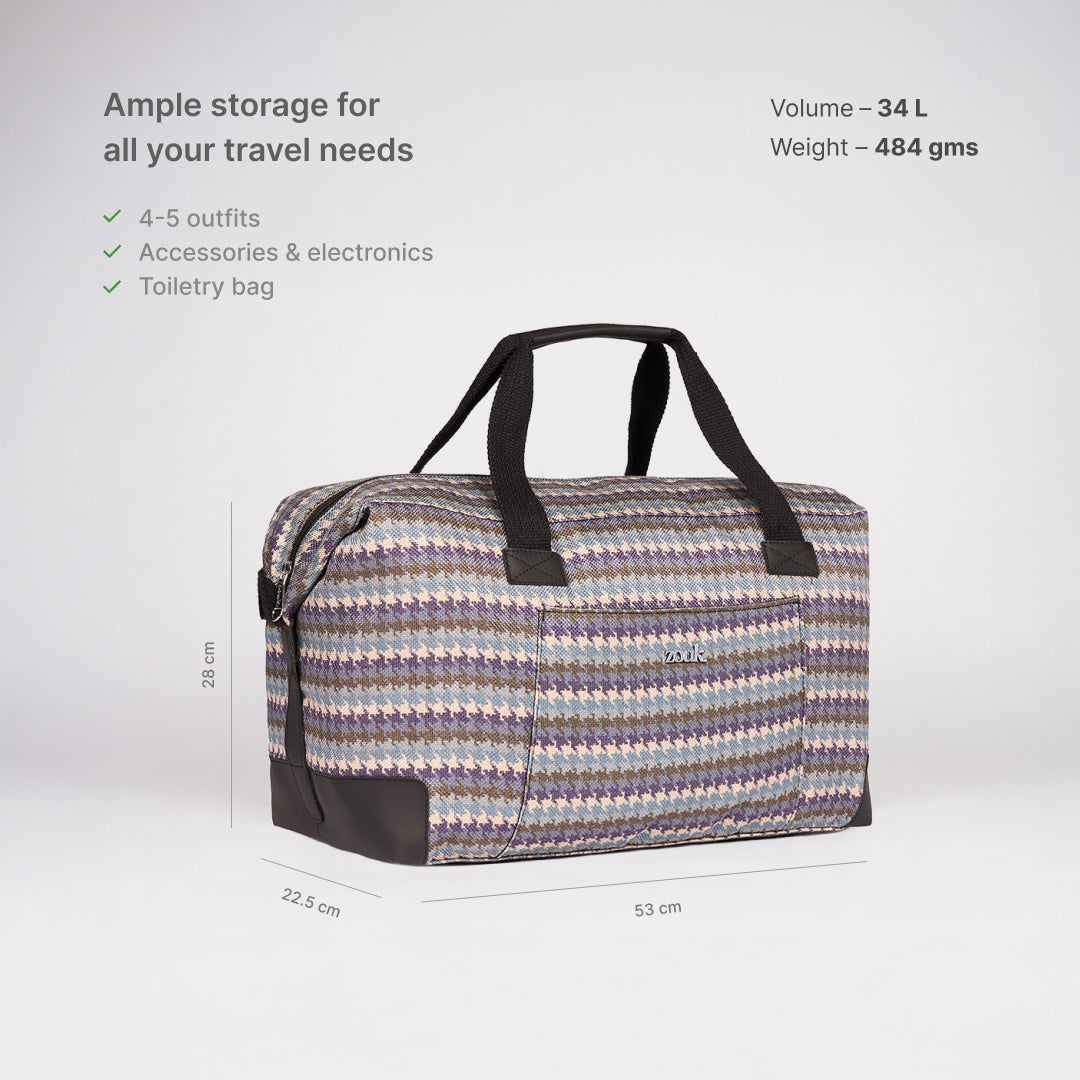 Bombay Houndstooth Collapsible Duffel Bag - Men's Collection