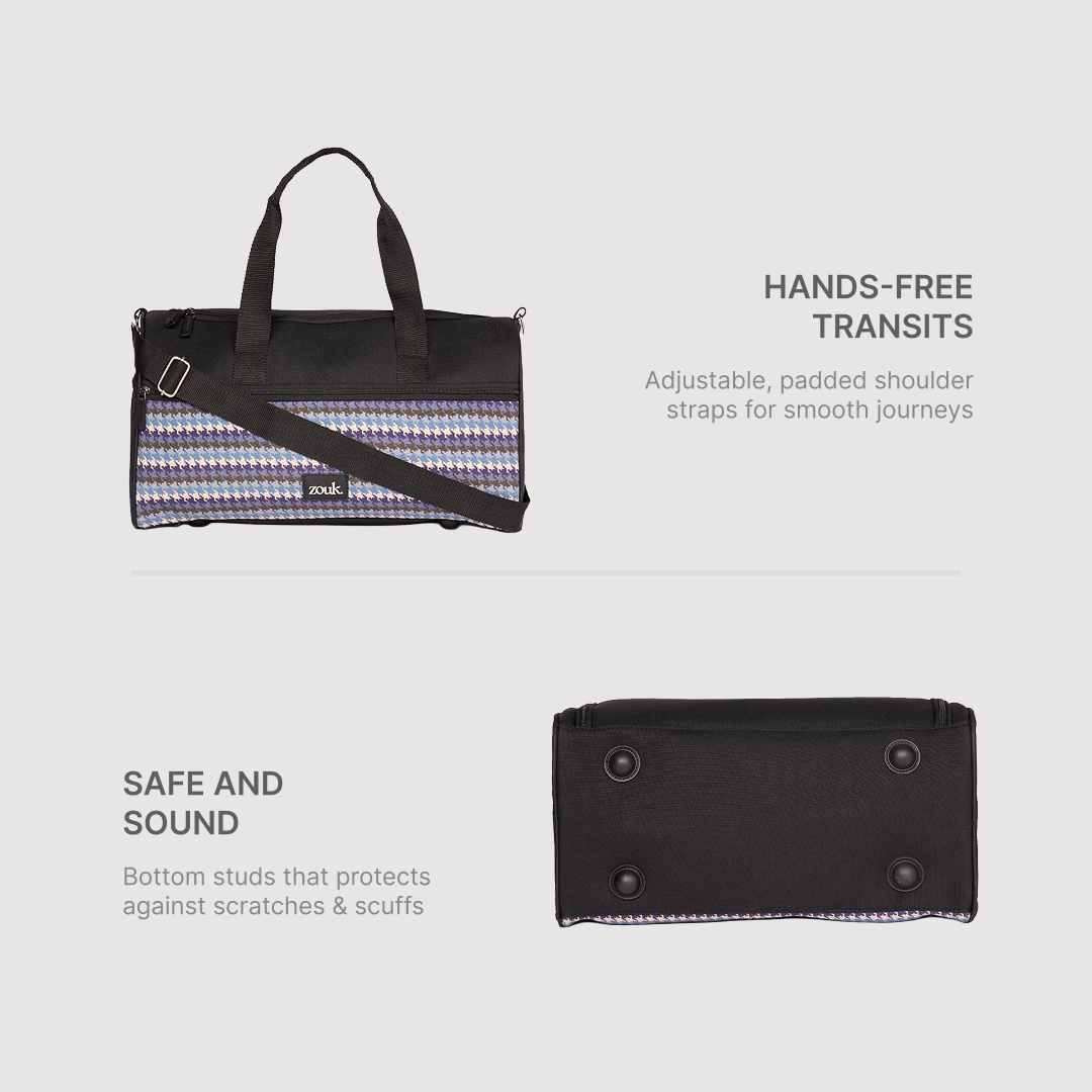 Bombay Houndstooth Travel Duffle Bag - Men's Collection