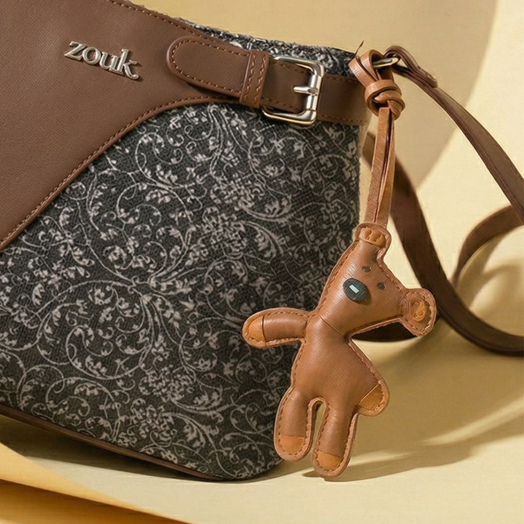 Teddy Bag Charm - Tan