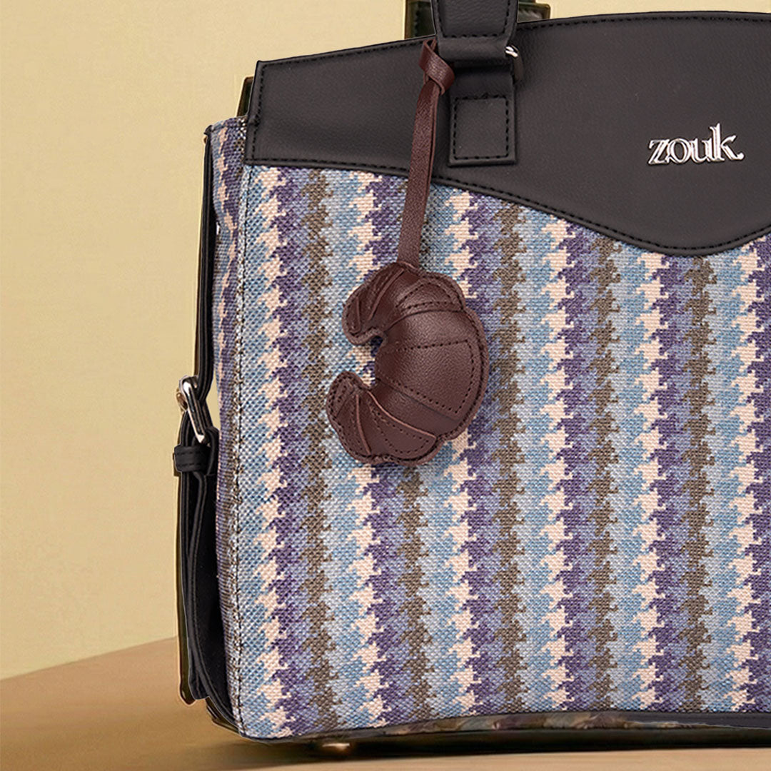 Croissant Bag Charm - Tan