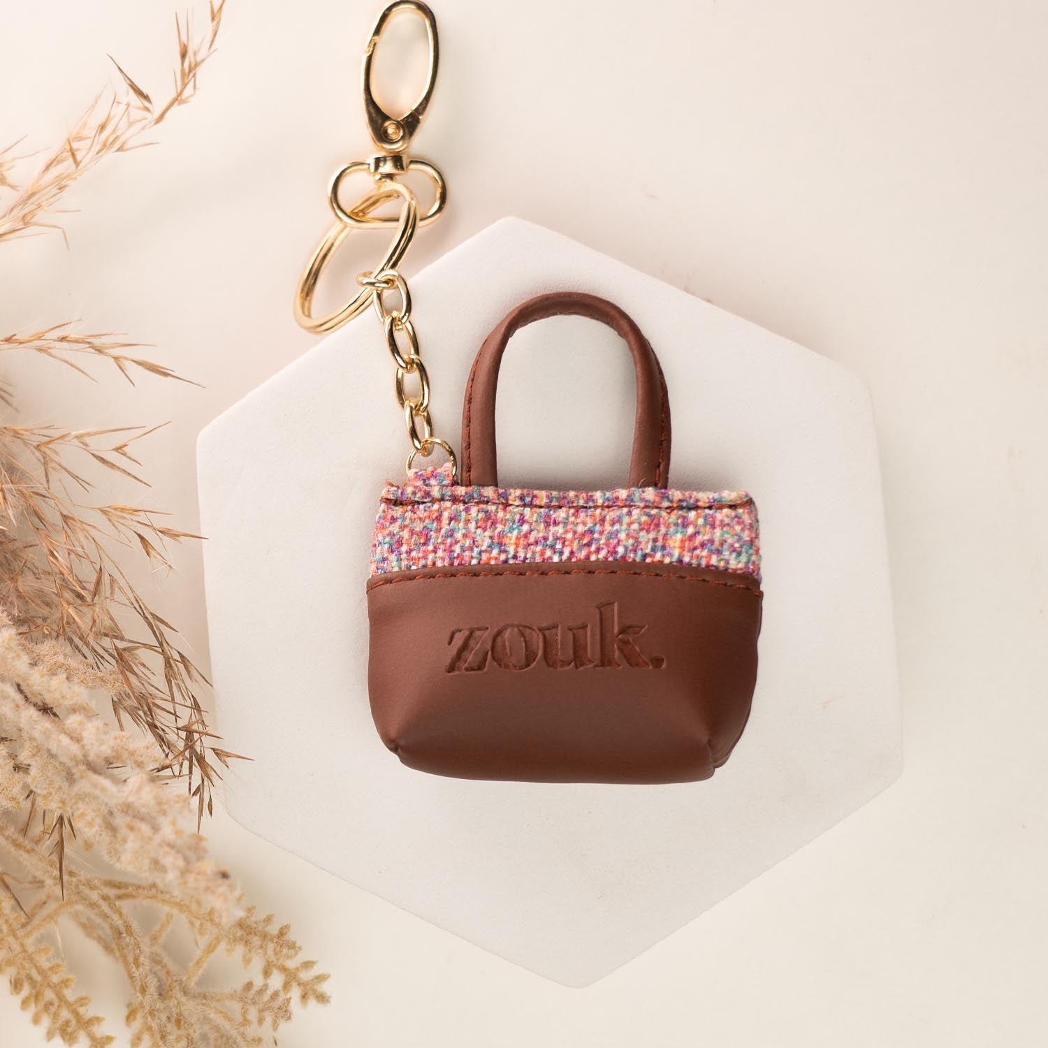 ZIP-Bengal Mosaic Power Potli Keychain