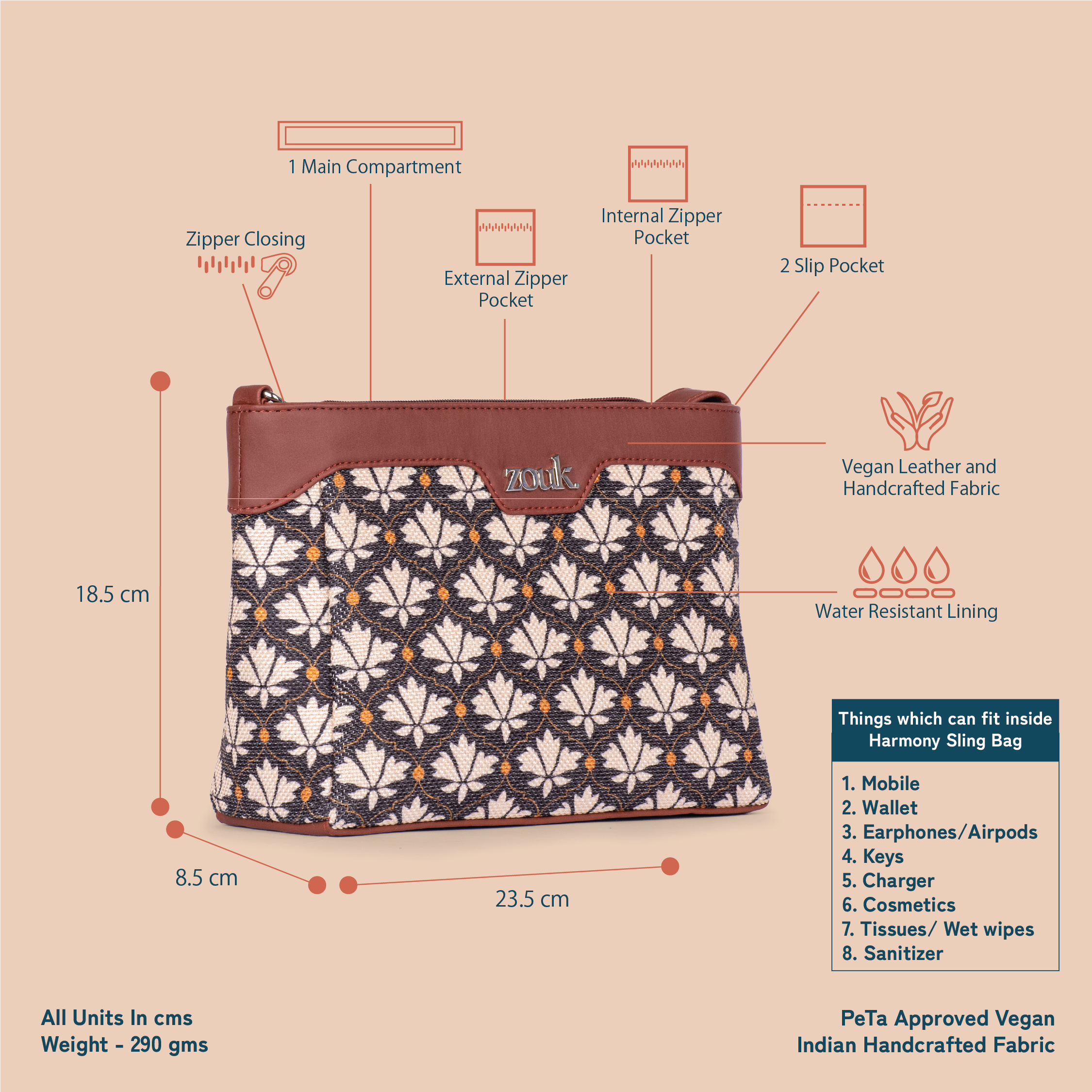 Bidri Kaiser Harmony Sling Bag